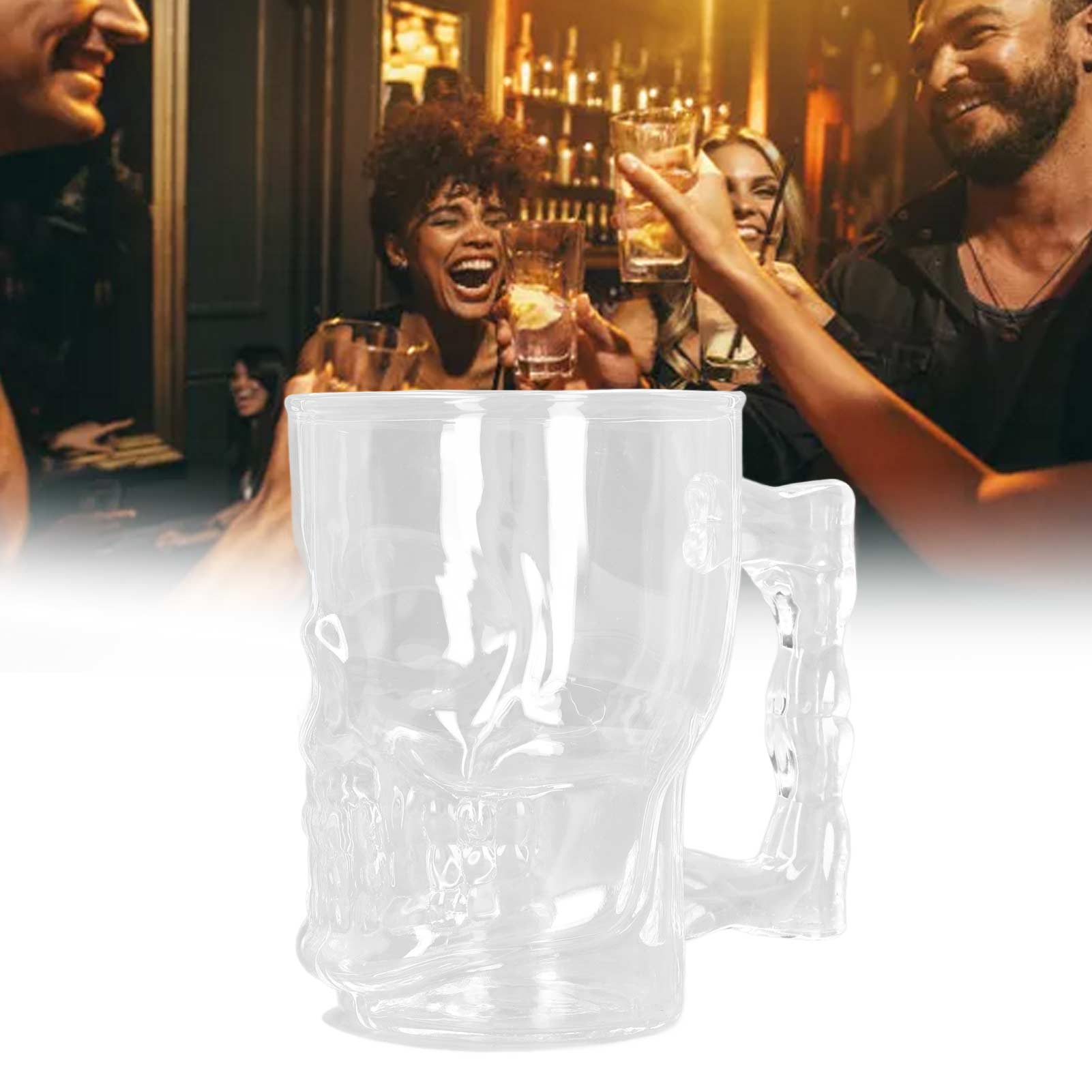 Großes (500 Ml) Kreatives, Schädelförmiges Weinglas, Ideal Für Karaoke Und Bars, Oder Auch Als Whiskyglas.