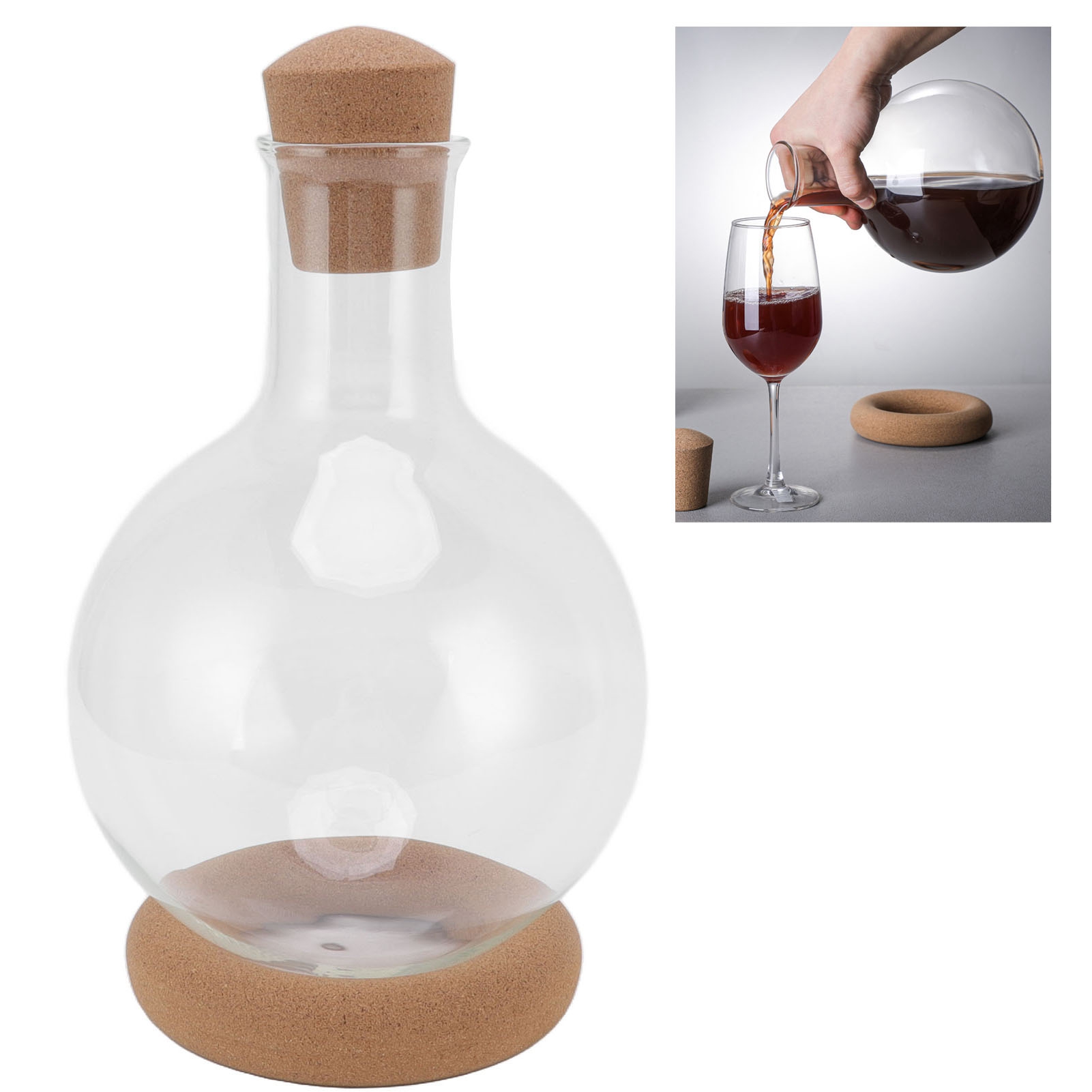 Weinkaraffe Aus Klarglas, Luxuriöser Weinausschank, Weinausschank Für Zuhause, Barzubehör, Ideales Geschenk, 2000 Ml