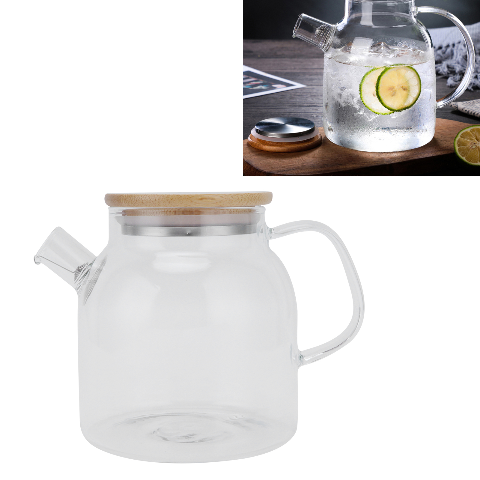 Teekanne Aus Klarglas Mit Großem Fassungsvermögen (600 Ml), Hitzebeständig, Ideal Für Zuhause Und Büro.