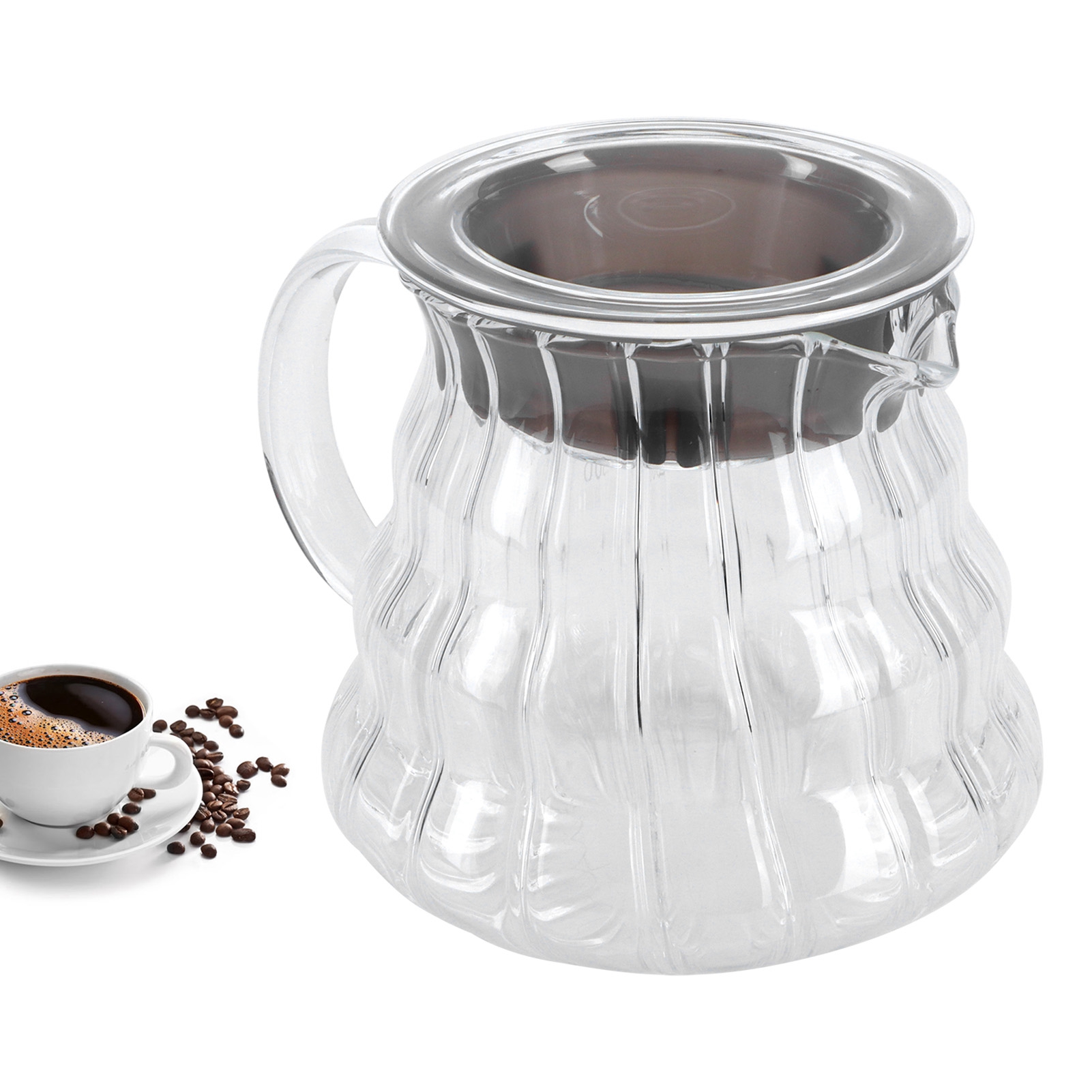 Kaffeemaschine/wasserkocher Aus Hochdichtem Borosilikatglas, 300 Ml, Ideal Für Zuhause Und Büro.