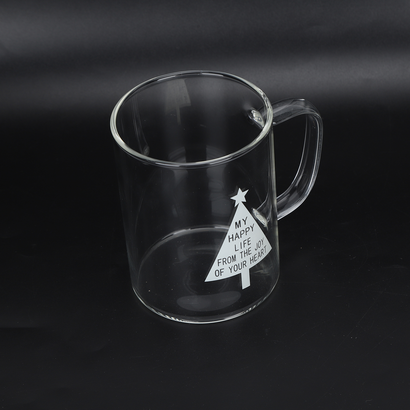 350 Ml Durchsichtiger Milchbecher, Kaffeebecher, Teeglas Mit Henkel, Für Die Küche, Aus Kiefernholz.