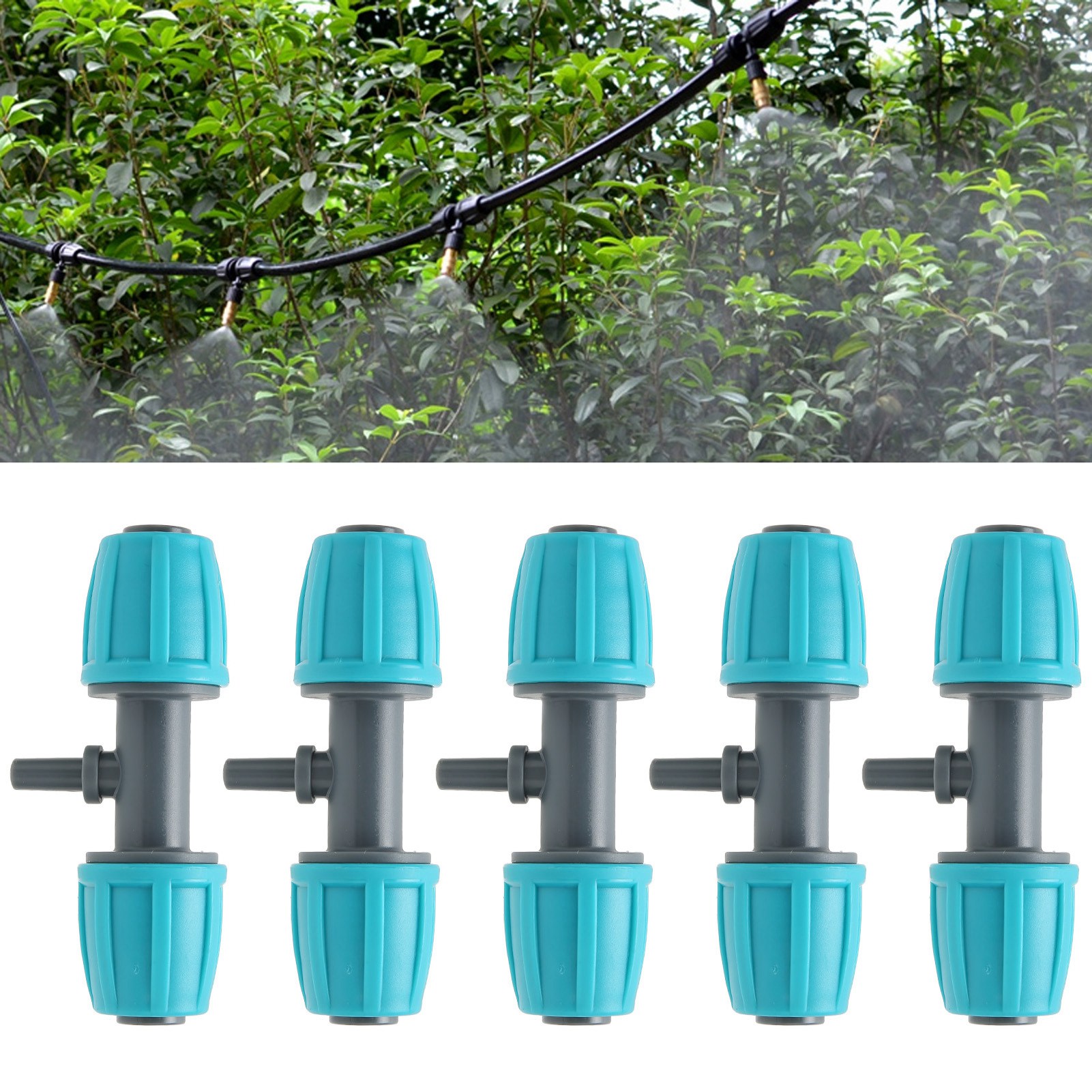 Packung Mit 10 Mikro-gartensprühregnern, 16 Mm Auf 4/7 Verriegelungs-reduzier-t-stücke Für Pe-wasserrohre, Für Den Hausgarten.