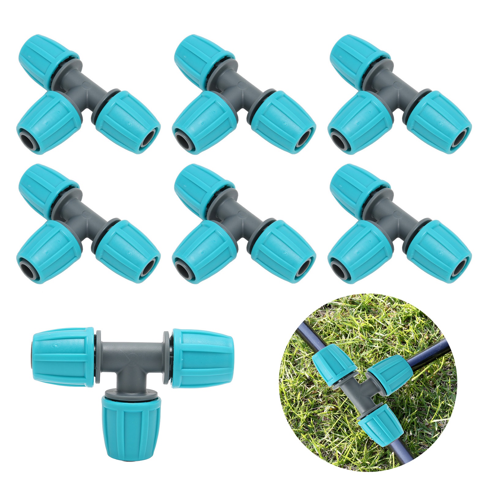 20 Stück/verkauf Von 16mm Te Wasserrohrverschraubungen Für Die Gartenbewässerung, Einschließlich Hauptnebelsystemen Und Pe-rohren Für Den Hausgartenbau.
