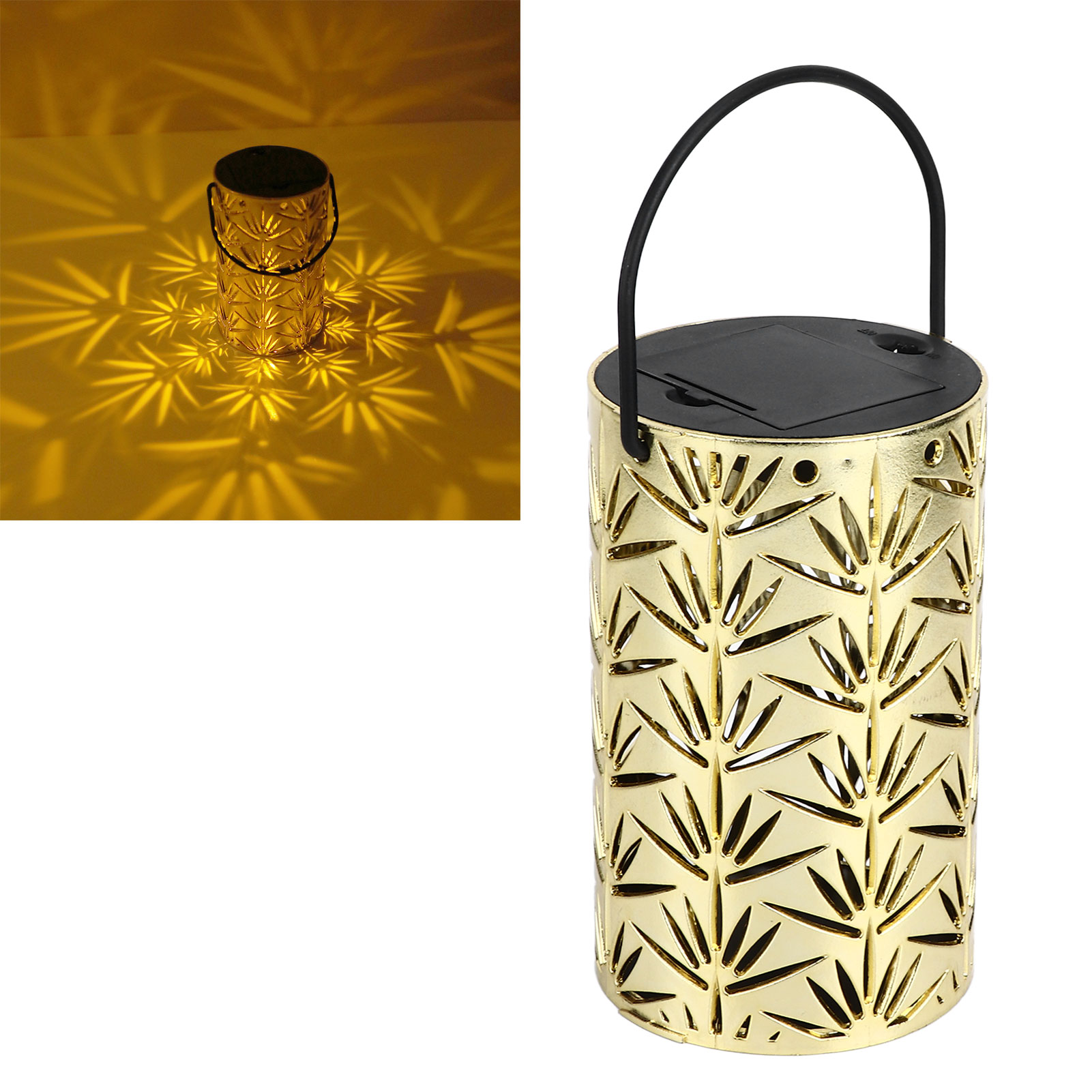 Kaminlampe, Tragbarer Led-blattprojektor, Transparente Dekorative Windeffektlampe, Dekorative Lampe Für Haus Und Terrasse, Gold