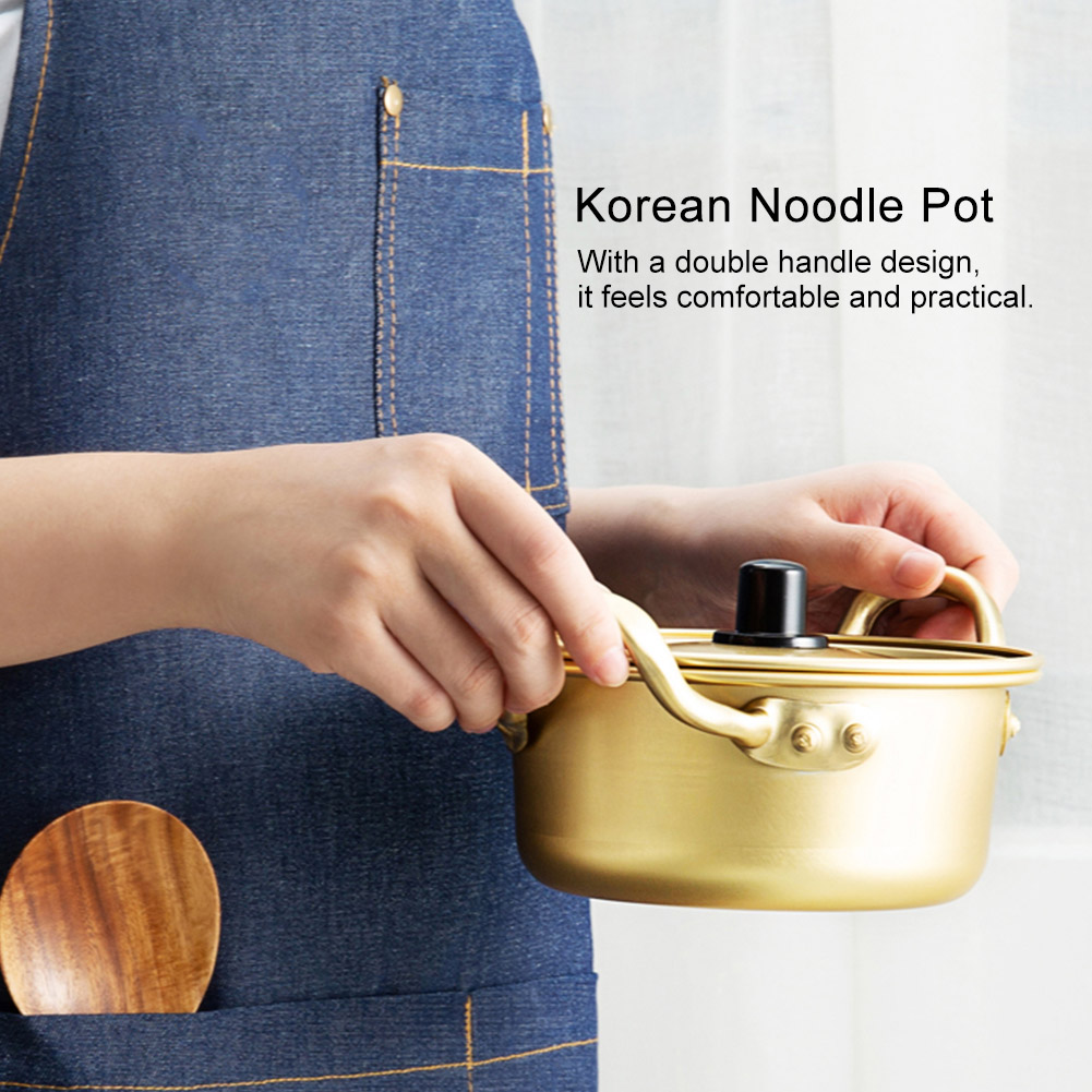 Koreanischer Ramen-nudeltopf, Gelber Aluminiumtopf Für Instantnudeln (16 Cm)