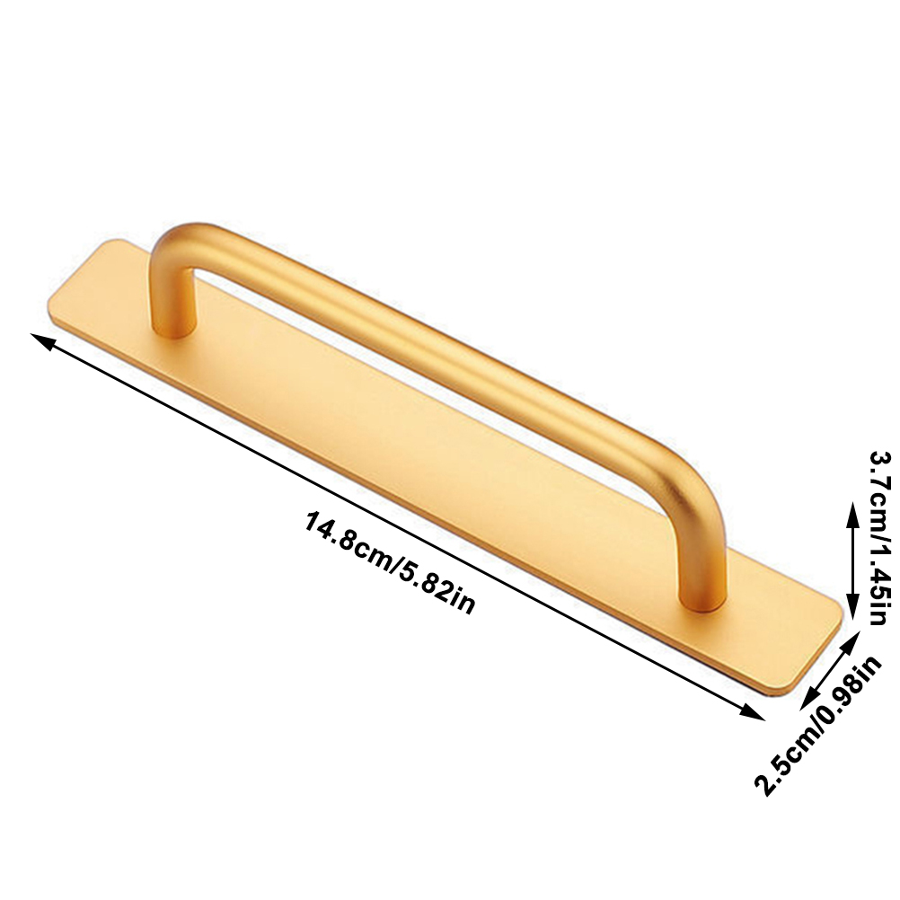 Fenstergriffe Zum Selbstkleben, Ohne Bohren, Aus Aluminiumlegierung, Für Holzfenster Und Balkonglas, Robuste Griffe, Rund, Goldfarben.