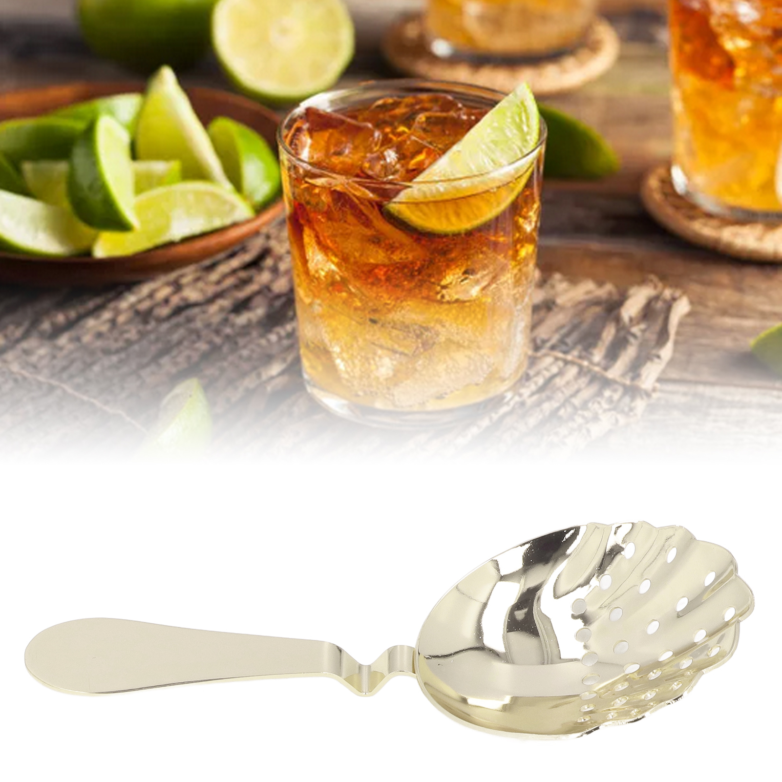 Eissieb Aus Edelstahl, Eisschaufel, Cocktailsieb, Bar-eissieb, Gold