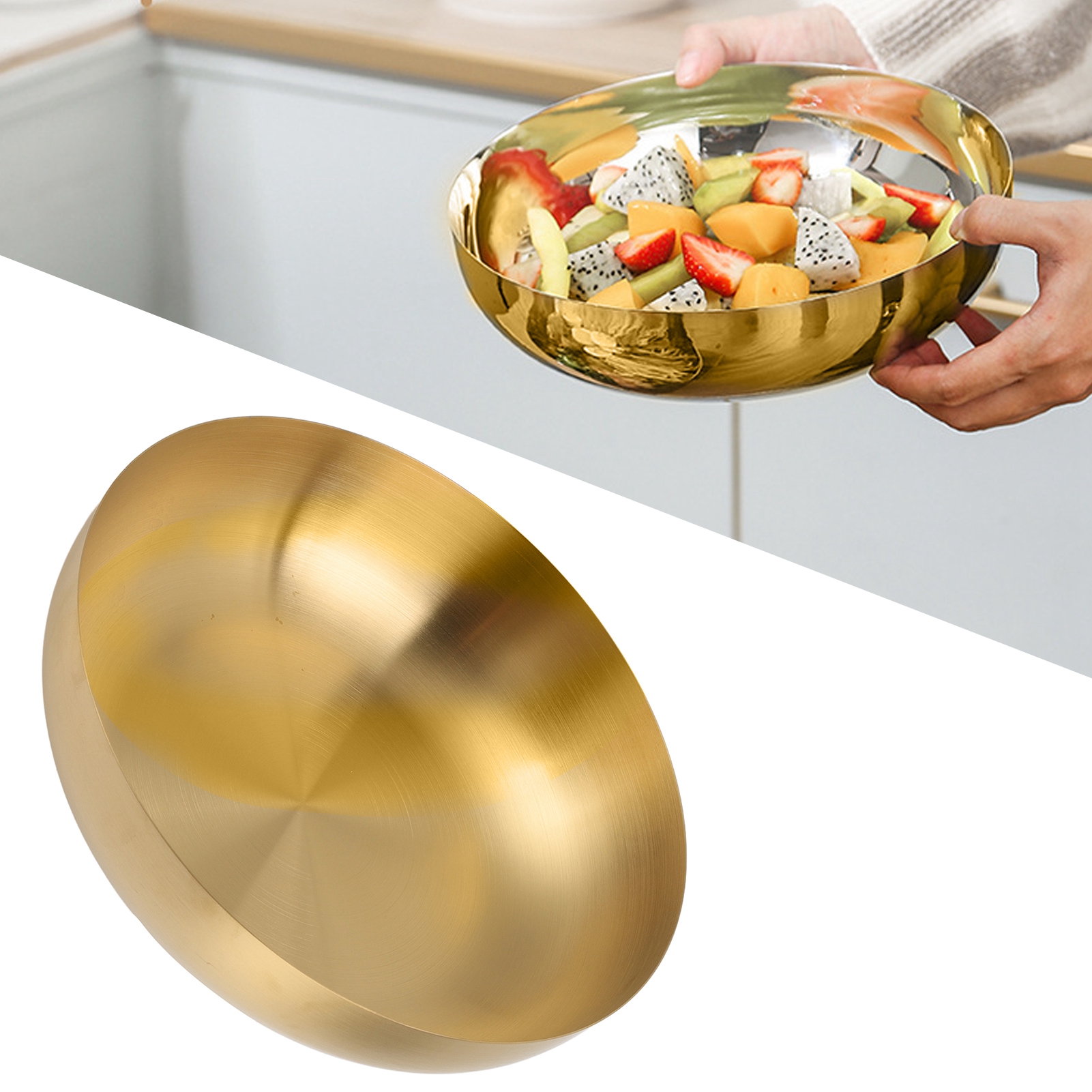 Salatschüssel Aus Edelstahl 304, Extra Dicke Kochschüssel, Salatteller, Schüssel Für Kalte Nudeln Aus Edelstahl, Reisschüssel, Gemüseschüssel Für Mixer
