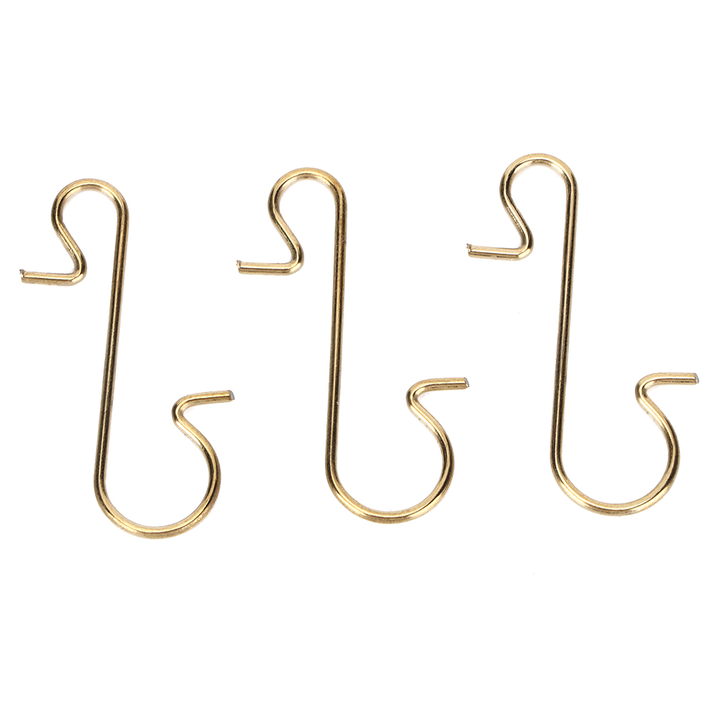100 Multifunktionale S-förmige Weihnachtsbaumhaken Aus Metall (gold)