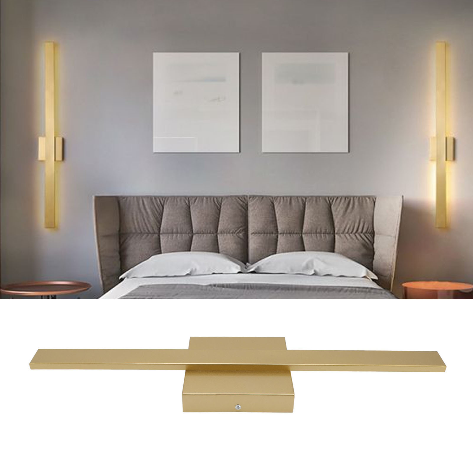 Schlichte Und Moderne Led-wandleuchte, Ideal Für Wohnzimmer, Schlafzimmer Oder Als Nachttischlampe, Lineare Led-beleuchtung, 80 Cm.