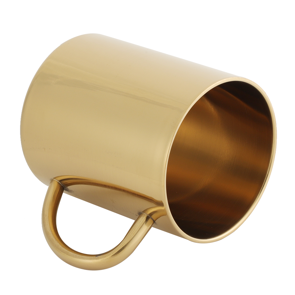 400 Ml Doppelwandiger Edelstahlbecher 304, Hitzebeständig, Für Kaffee/bier (gold)