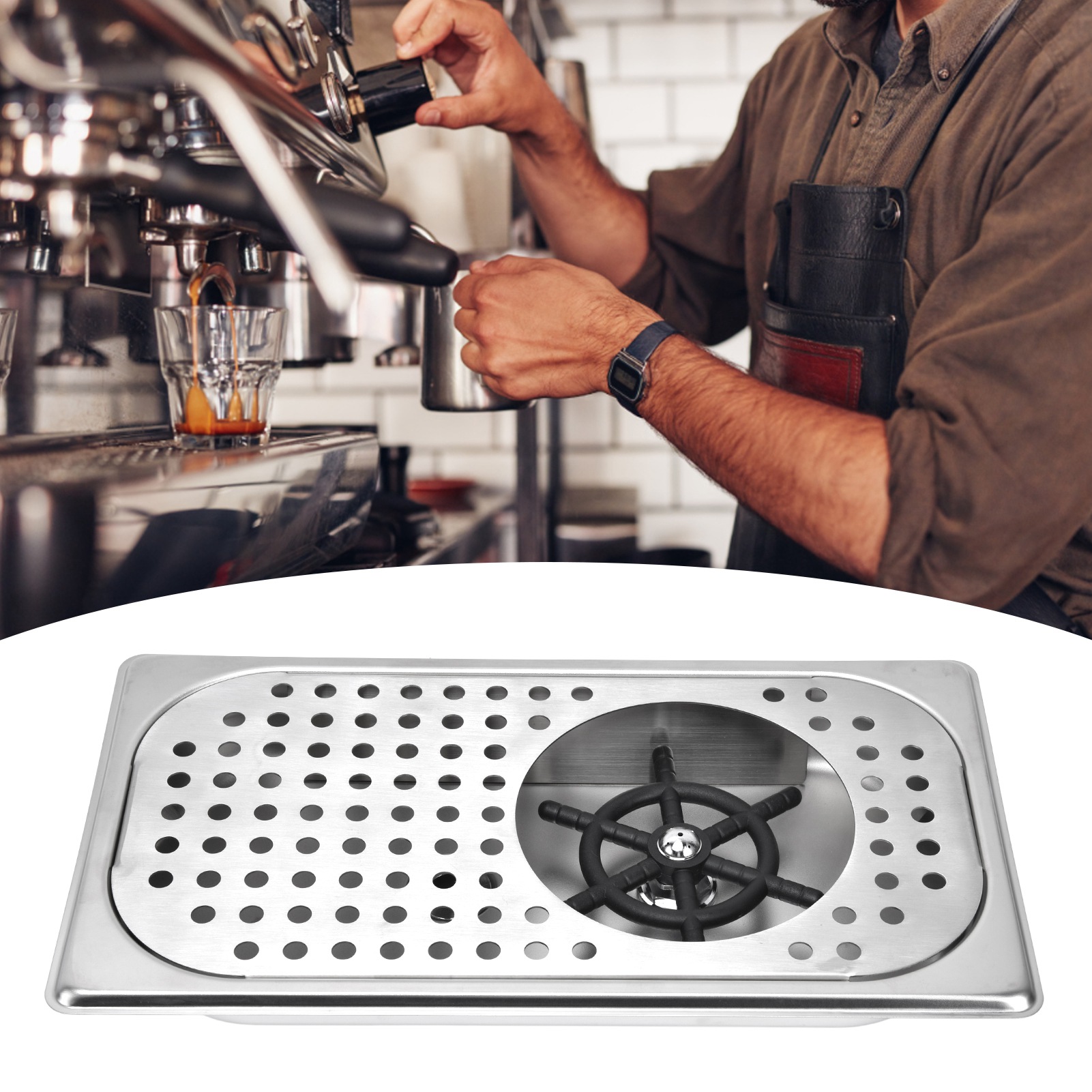 Hochdruck-4-punkt-tassenwaschanlage, Automatische Tassenwaschanlage Integriert In Eine Thekenspüle, Tisch-tassenwaschanlage Mit Druckknopf Für Gewerbliche Cafés, Kleine Tassenwaschanlage Fc-12-1.