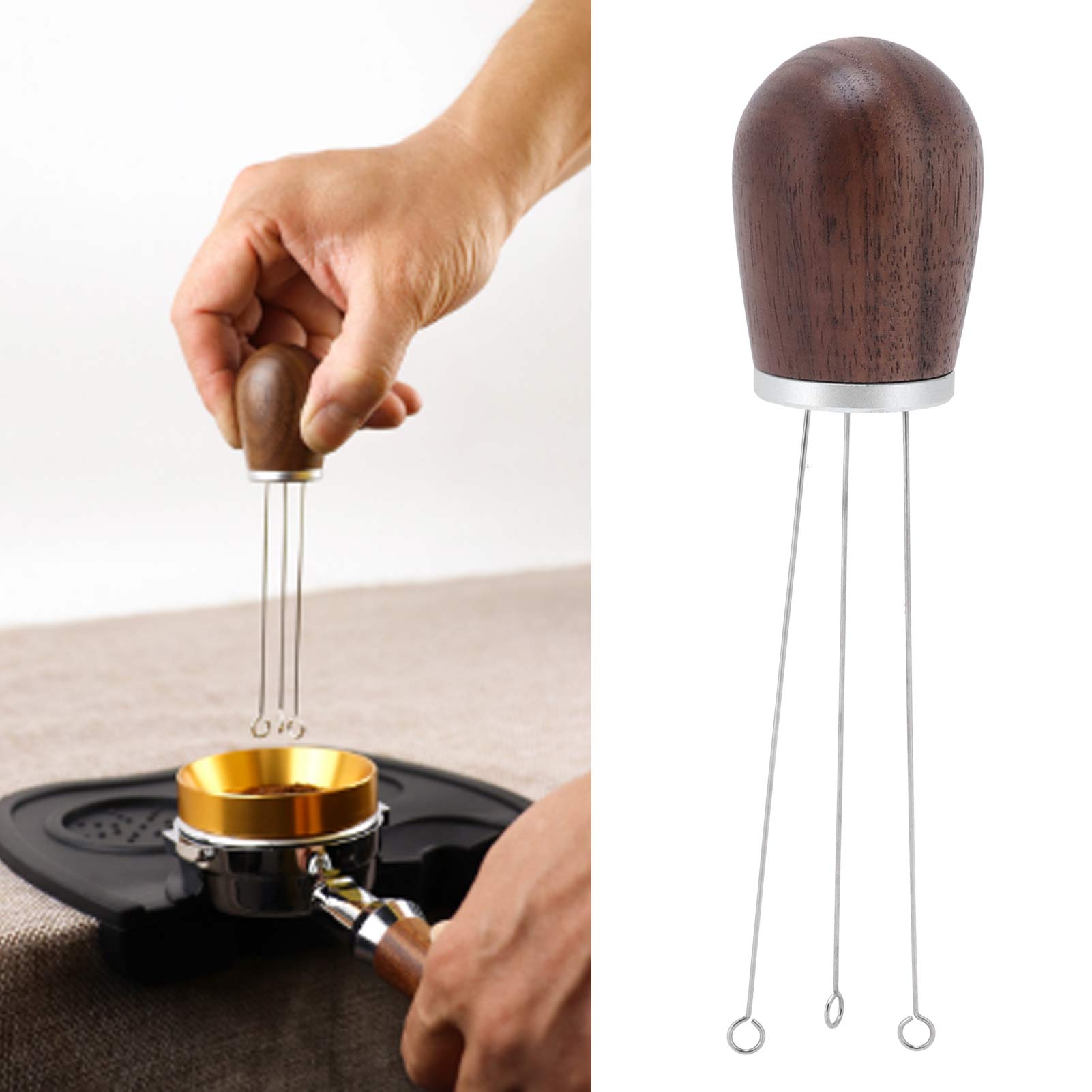 Kaffeerührer Mit Holzgriff, In Silberwalnuss, Ideal Für Den Gebrauch Zu Hause Und In Restaurants.