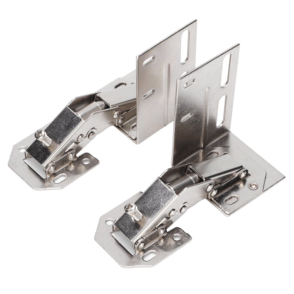 Set Aus 2 Edelstahl-brückenscharnieren Für Schubladentüren.