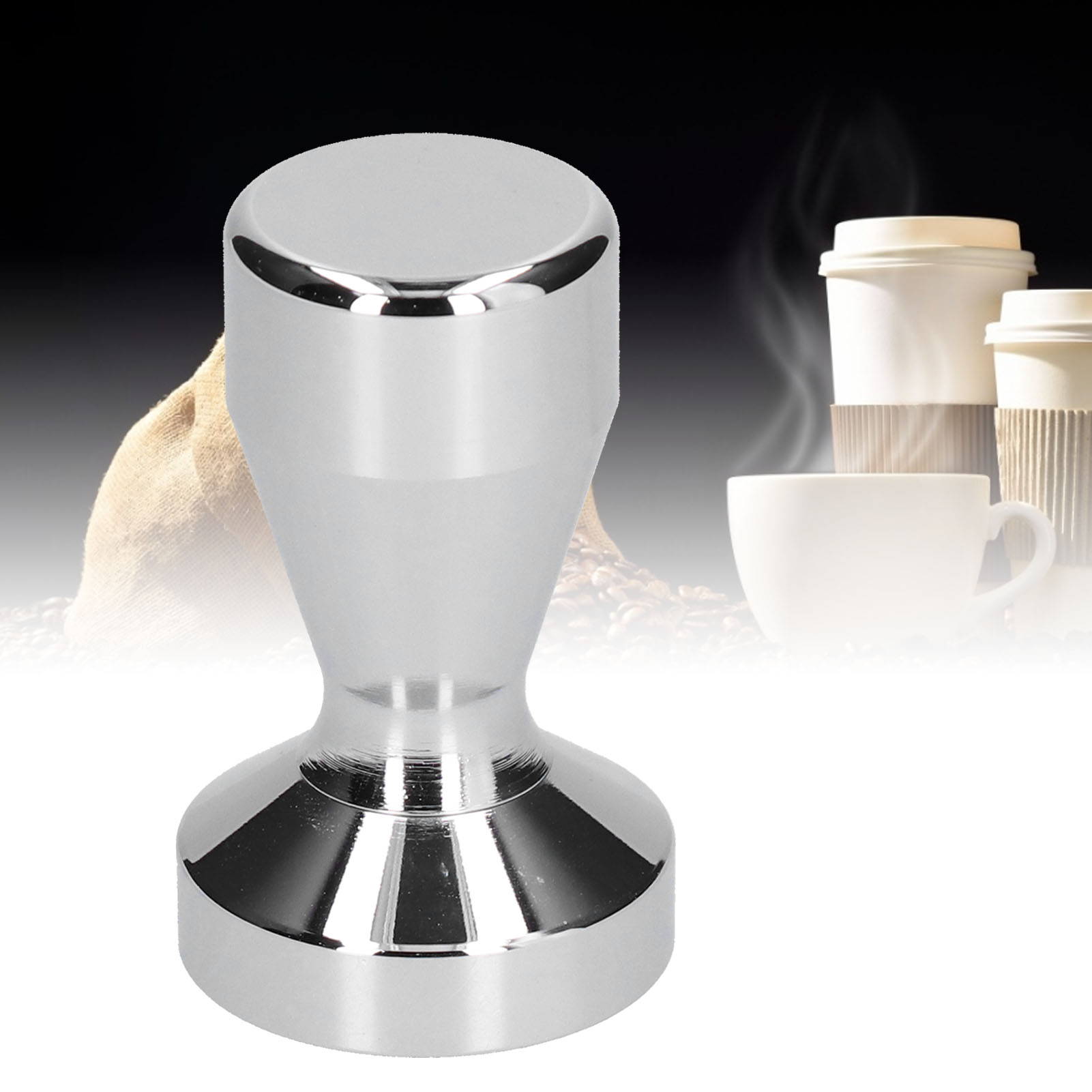 Kompakter Italienischer Kaffeetamper Aus Edelstahl, 49 Mm, Für Zuhause Und Büro.