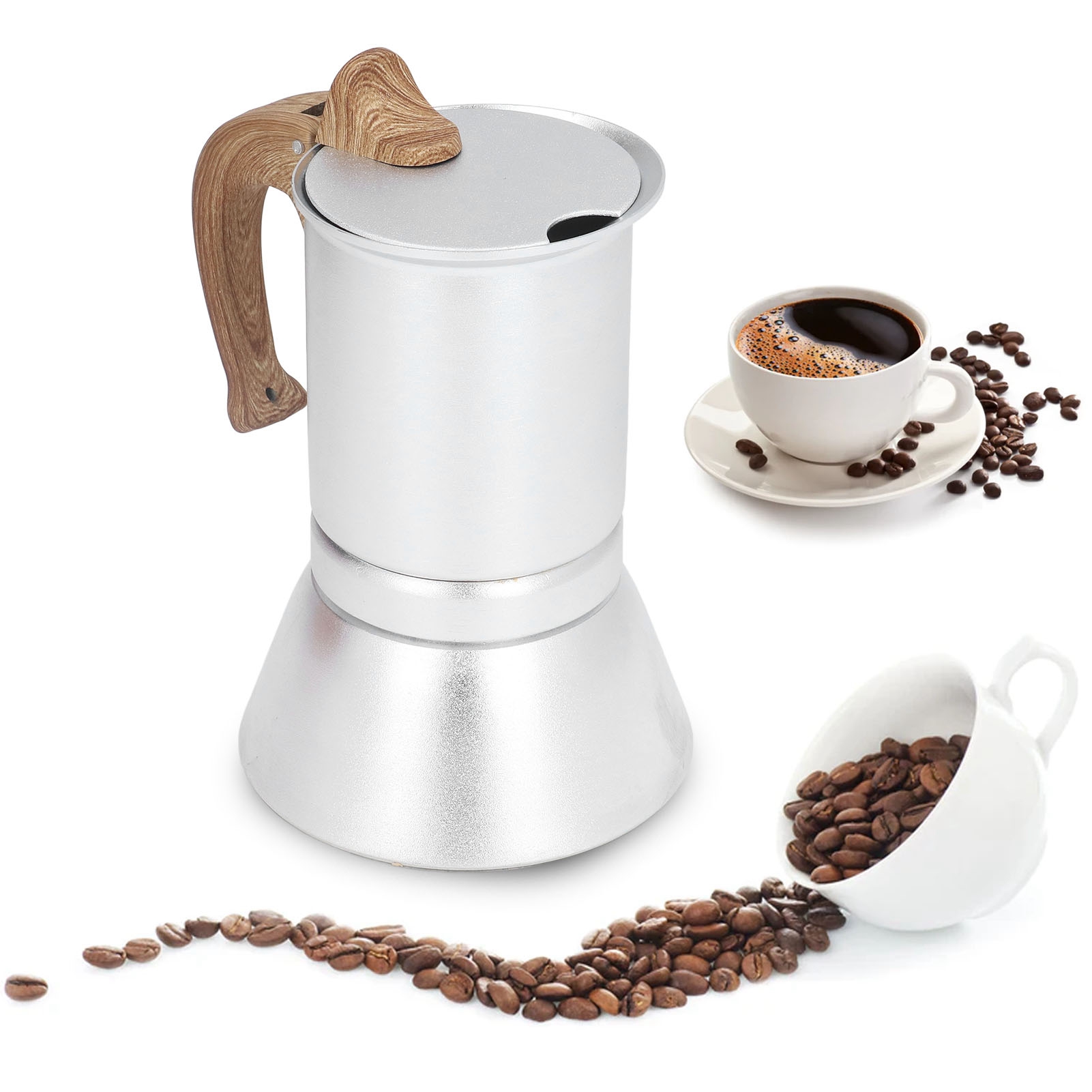 Italienische Kaffeemaschine, French Press, Teekanne, Espressomaschine, Wasserkocher Mit Filter (europäischer Stil), Kaffeefilter, 150 Ml