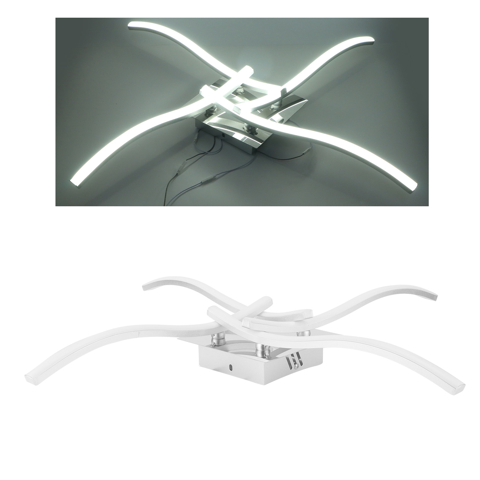 Elegante 140-led-deckenleuchte Mit Gebogenem Design, Ideal Für Schlafzimmer, Wohnzimmer Oder Büro (ac85-265v).