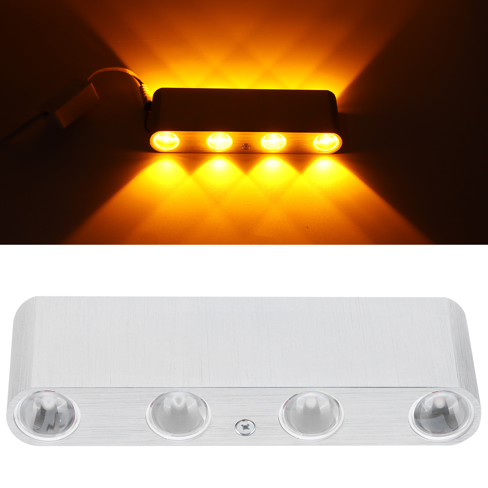 Moderne Rechteckige Gelbe Led-wandleuchte 85-265v, Ideal Für Bars, Karaoke-bars Und Flure.