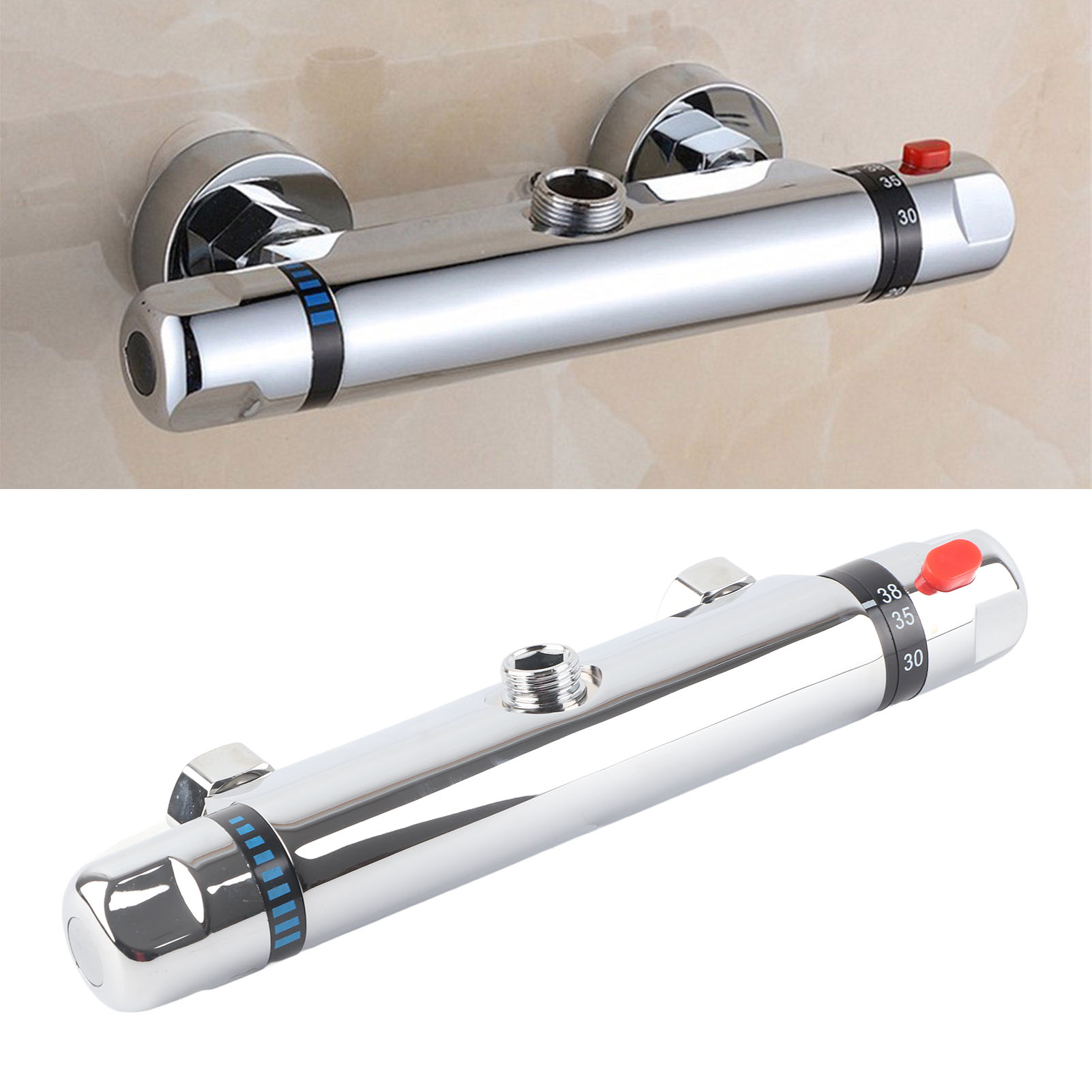 Thermostatische Duscharmatur Mit Konstanter Warm-/kaltwassertemperatur, Badaccessoire, Nach Oben Gerichteter Schlauchanschluss