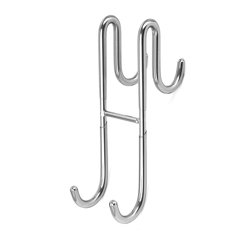 Türhaken Aus Edelstahl In S-form, Doppelseitiger, Antihaftbeschichteter Metallhaken Für Kleidung, Badezimmerhaken, Glashaken, Doppelter Anti-rutsch-haken, Dicker Edelstahl 304, 18 Cm.