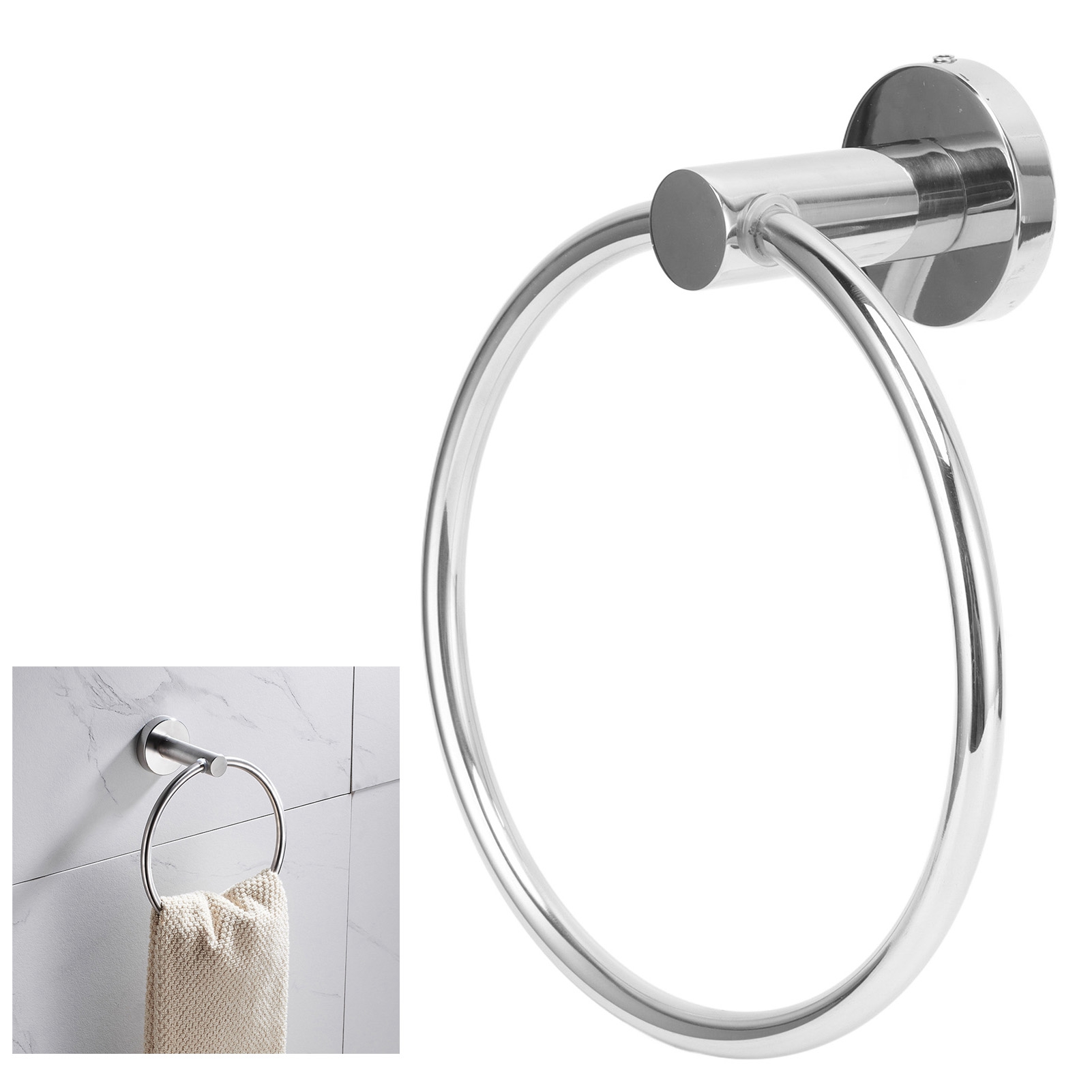 Handtuchhalter Aus Edelstahl 304, Badezimmeraccessoires, Polierter Handtuchring 223030