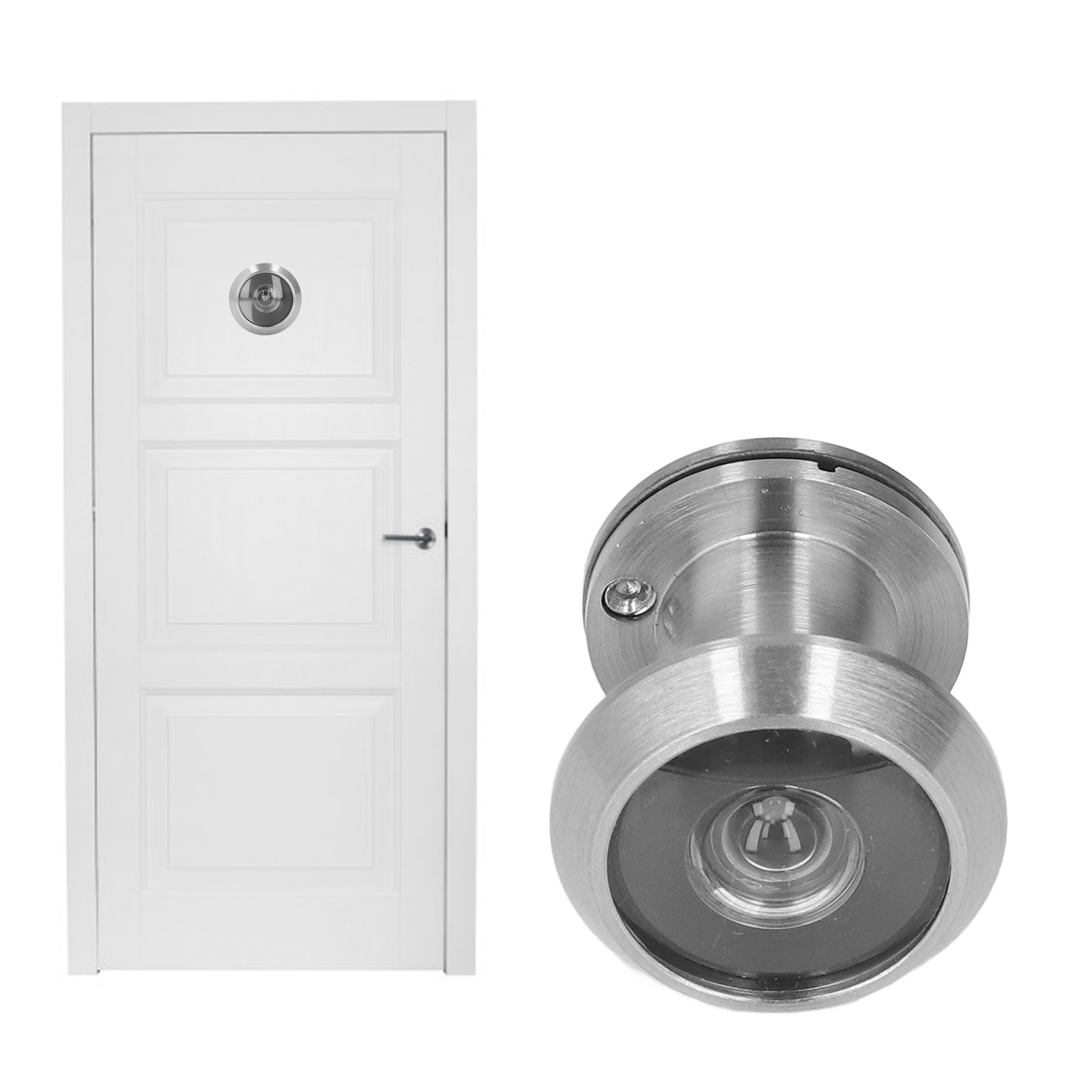 14 Mm Starke, Einbruchhemmende Sicherheitstür Aus Vollkupfer Mit Rückwandabdeckung, Türspion, Holztür Für Hotels Und Pensionen, 14-20 Mm Öffnung, 15-25 Mm Türstärke (stahlfarbe, 14-20 Mm Öffnung, 15-2