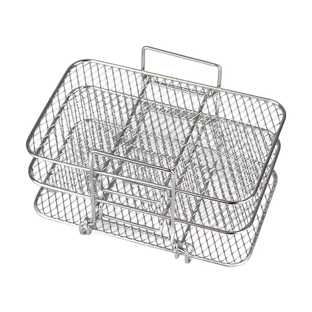 1 Doppel-heißluftfritteusenrost, Silber, Einheitsgröße.