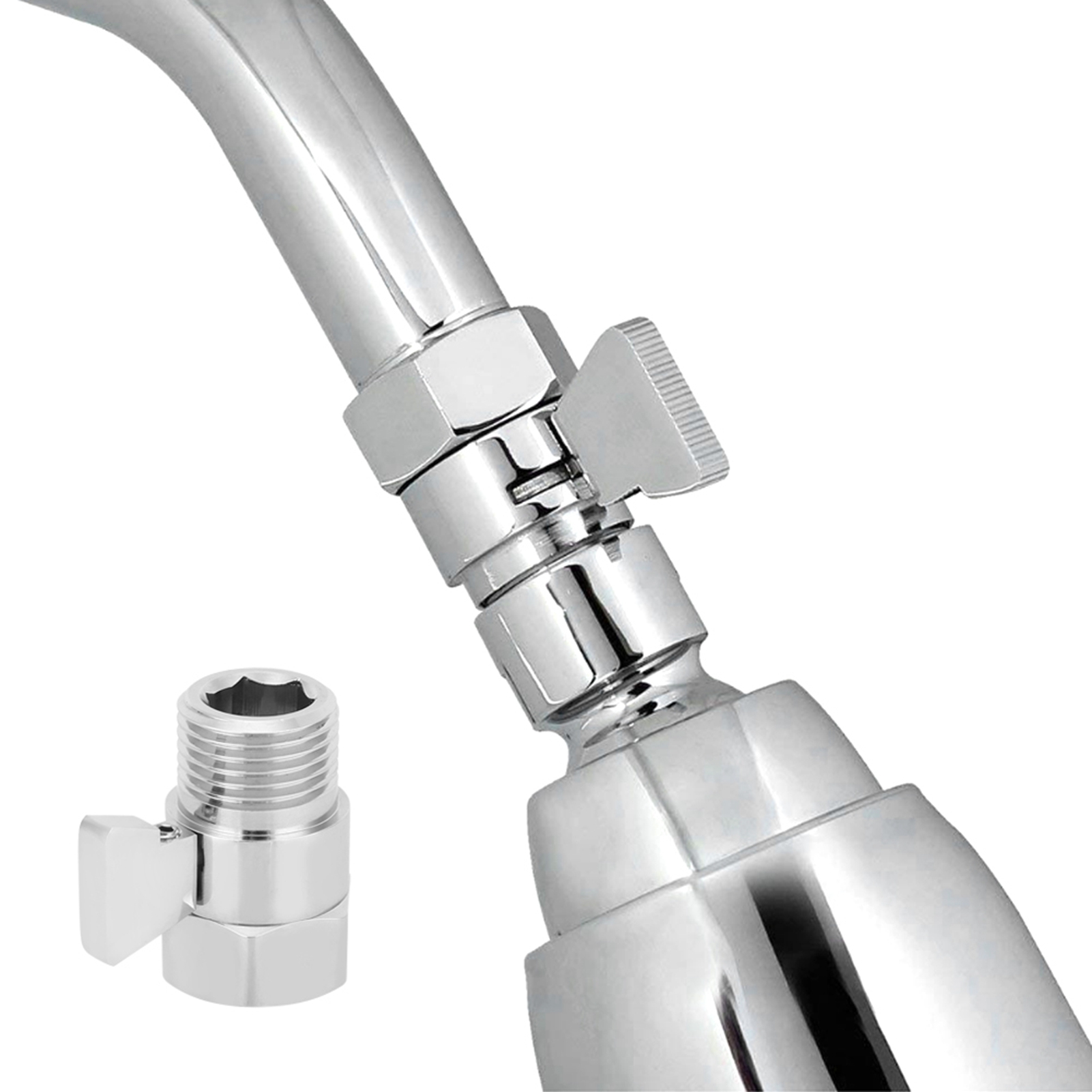 G1/2"-duschkopf-absperr- Und Durchflussregelventil, Wassersparventil, Duschanschluss