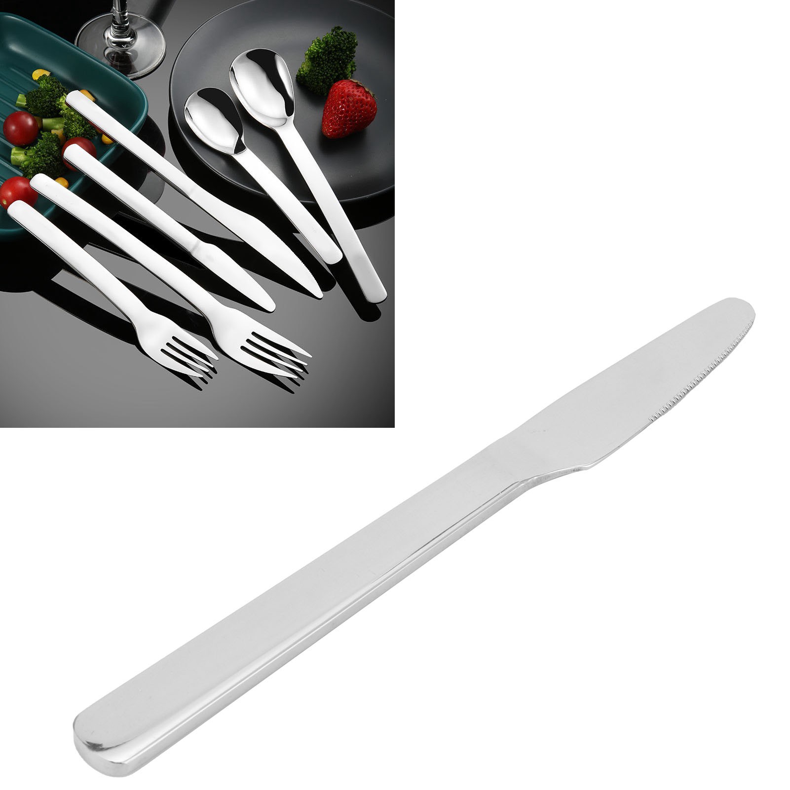 Küchenutensilien Aus Edelstahl 304 Für Steaks, Kinderbesteck, Tafelmesser, Ideal Für Den Einsatz Zu Hause Und In Der Gastronomie