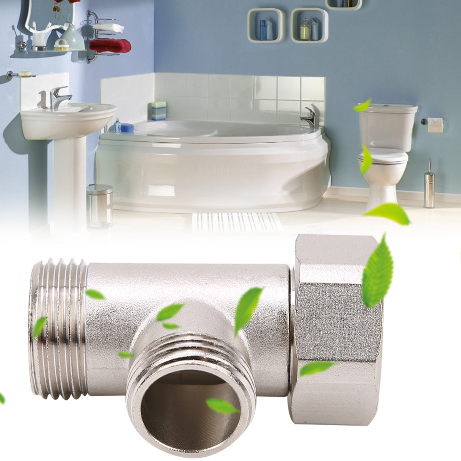 7/8"-messing-t-stück Für Duschkopf, Drei-anschluss-wc-ventil, Duschkopf-umstellventil