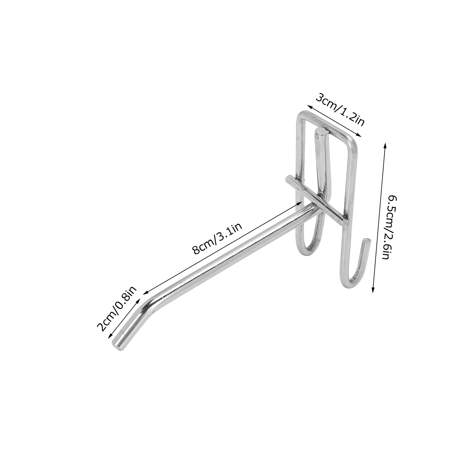 Packung Mit 30 Eisenhaken Für Supermärkte, Geeignet Für Drahtregale Und Schmuckdisplays, 3,5 Mm Dick, 10 Cm Lang.