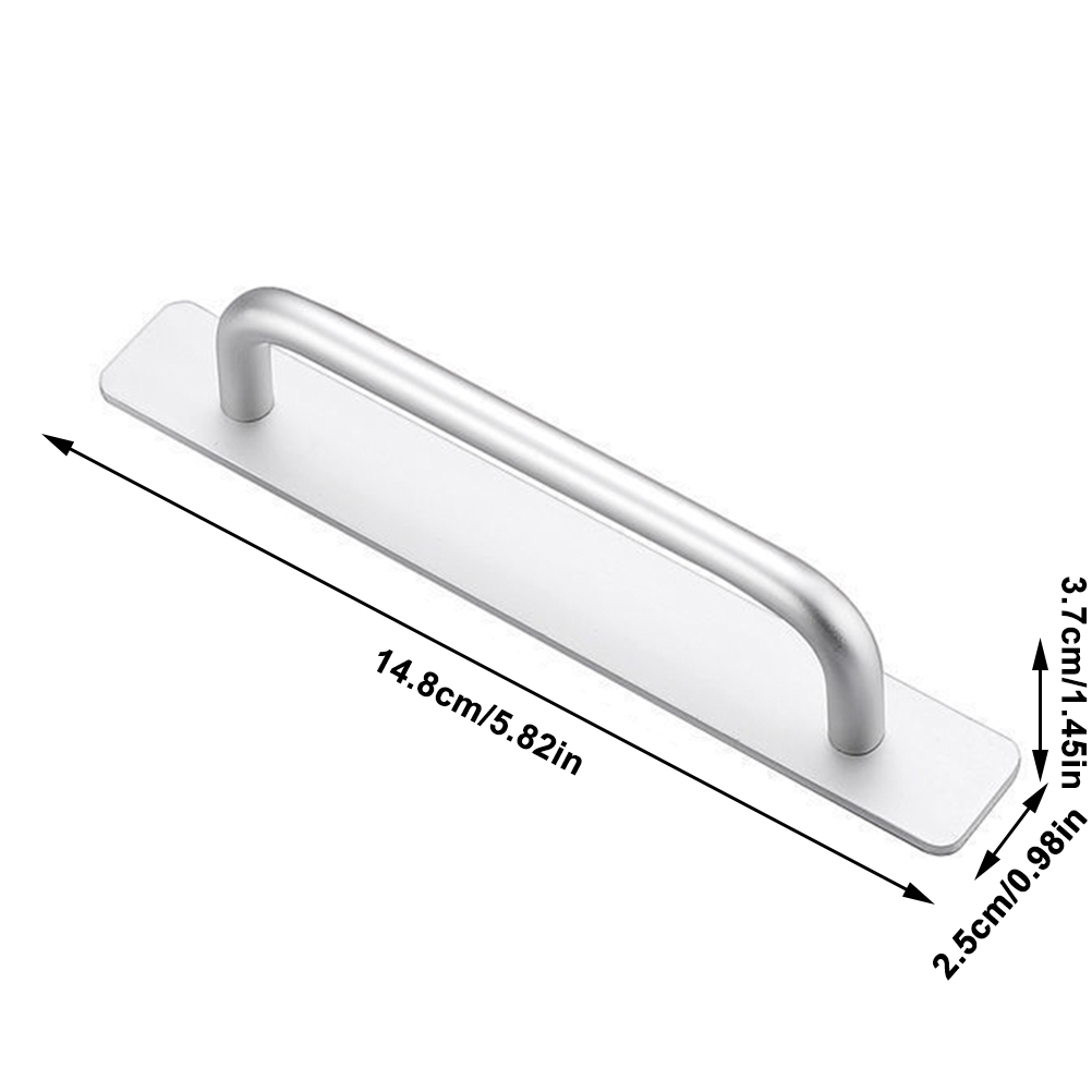 Bohrfreie Fenstergriffe Aus Aluminiumlegierung Für Holzfenster Und Balkone, Selbstklebend, Robust, Rund Und Silberfarben.