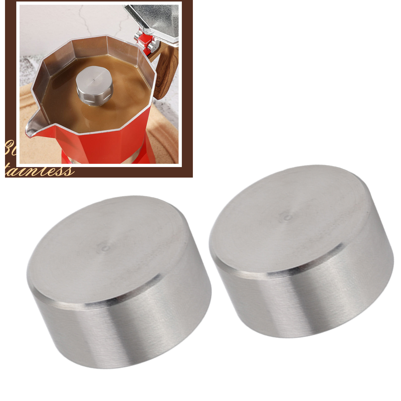 Set Mit 2 Spritzschutzkappen Für Moka-kaffeemaschinen (spritzschutzkappe Speziell Für Moka-kaffeemaschinen Entwickelt)