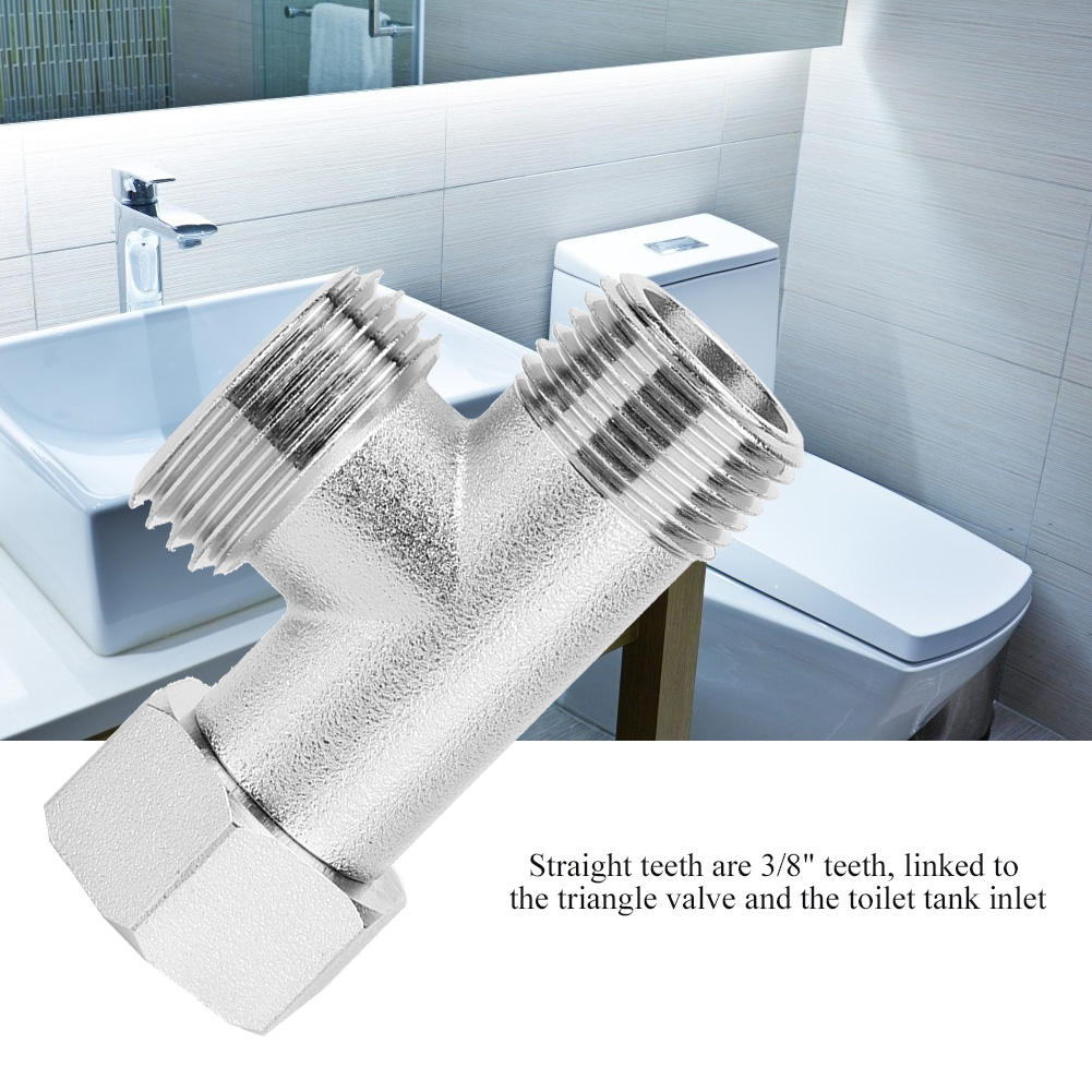 2-teiliger 3-wege-verbinder Toiletten-bypassventil Spülventiladapter (eu3/8)