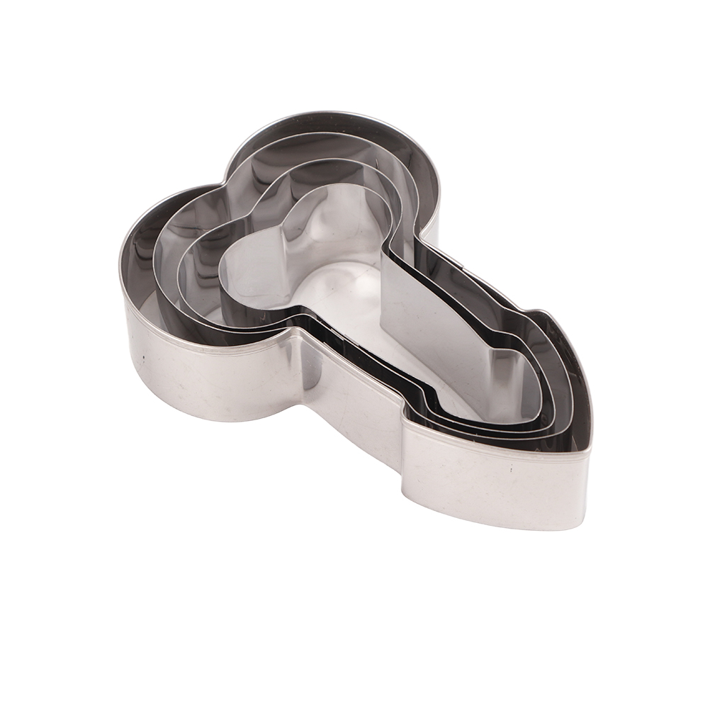 Kreative Keksform Aus Edelstahl (4er-set), Lustige Backform, Silber, Einheitsgröße.