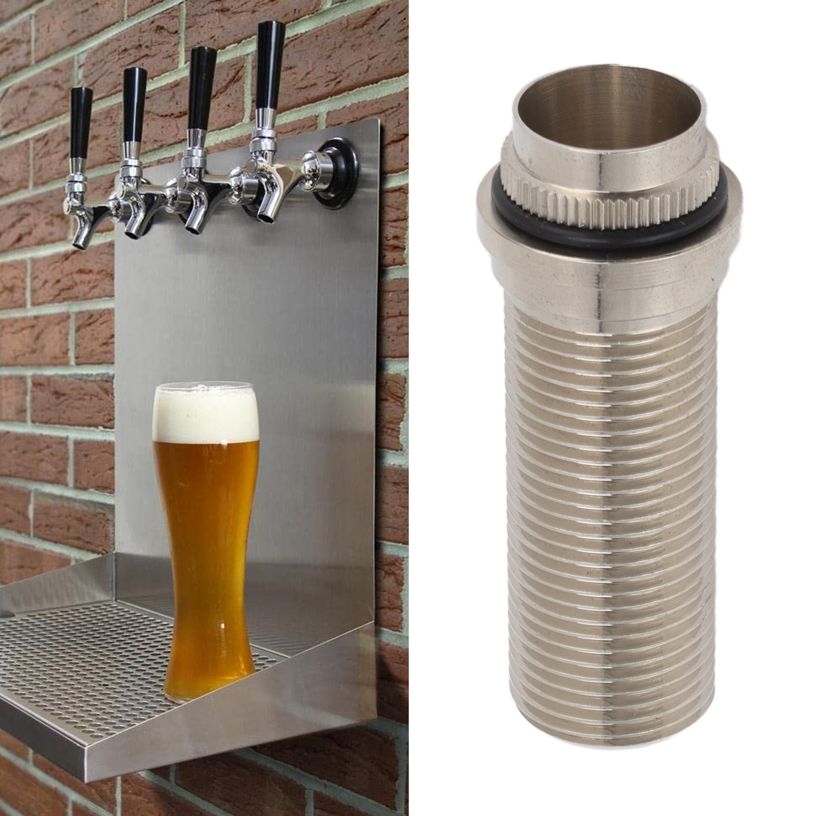 75 Mm Bierzapfhahn-verlängerungsstange, G5/8 Durchmesser, Für Verstellbare Fassbierzapfhähne Beim Heimbrauen.