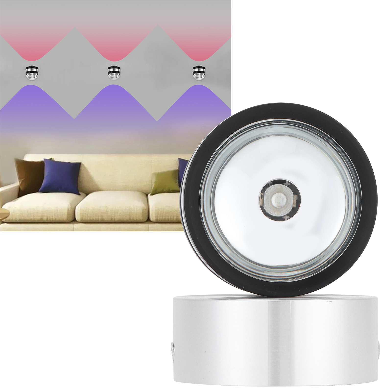 Doppelte Led-wandleuchte, Helle Beleuchtung Für Flur, Karaoke Oder Club, 6 W, 85–265 V