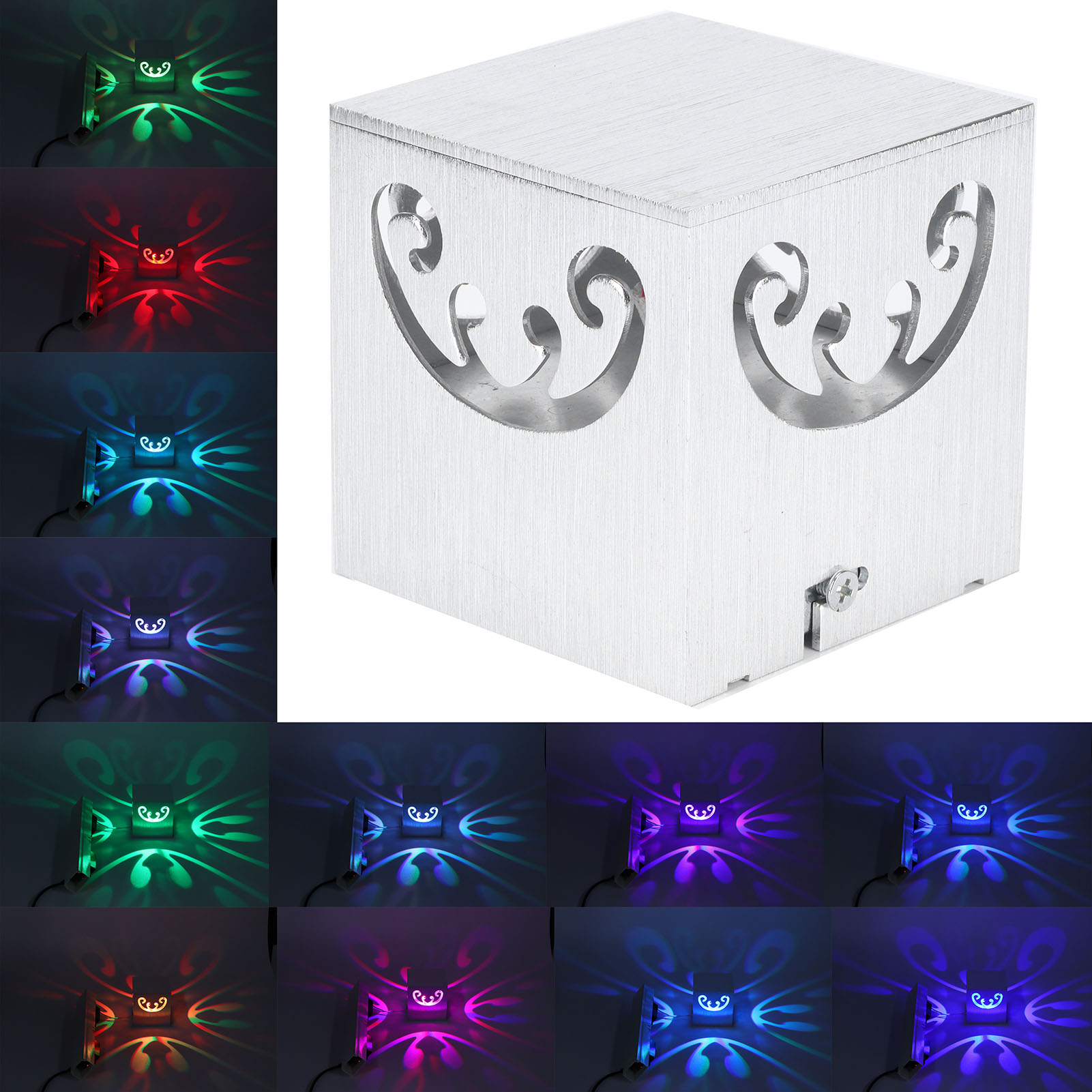 3-w-led-wandleuchte, Innovatives Design Aus Aluminium, Dekorativ, Für Flure, Hotels Und Karaoke-bars. Erhältlich In 7 Farben (85–265 V).