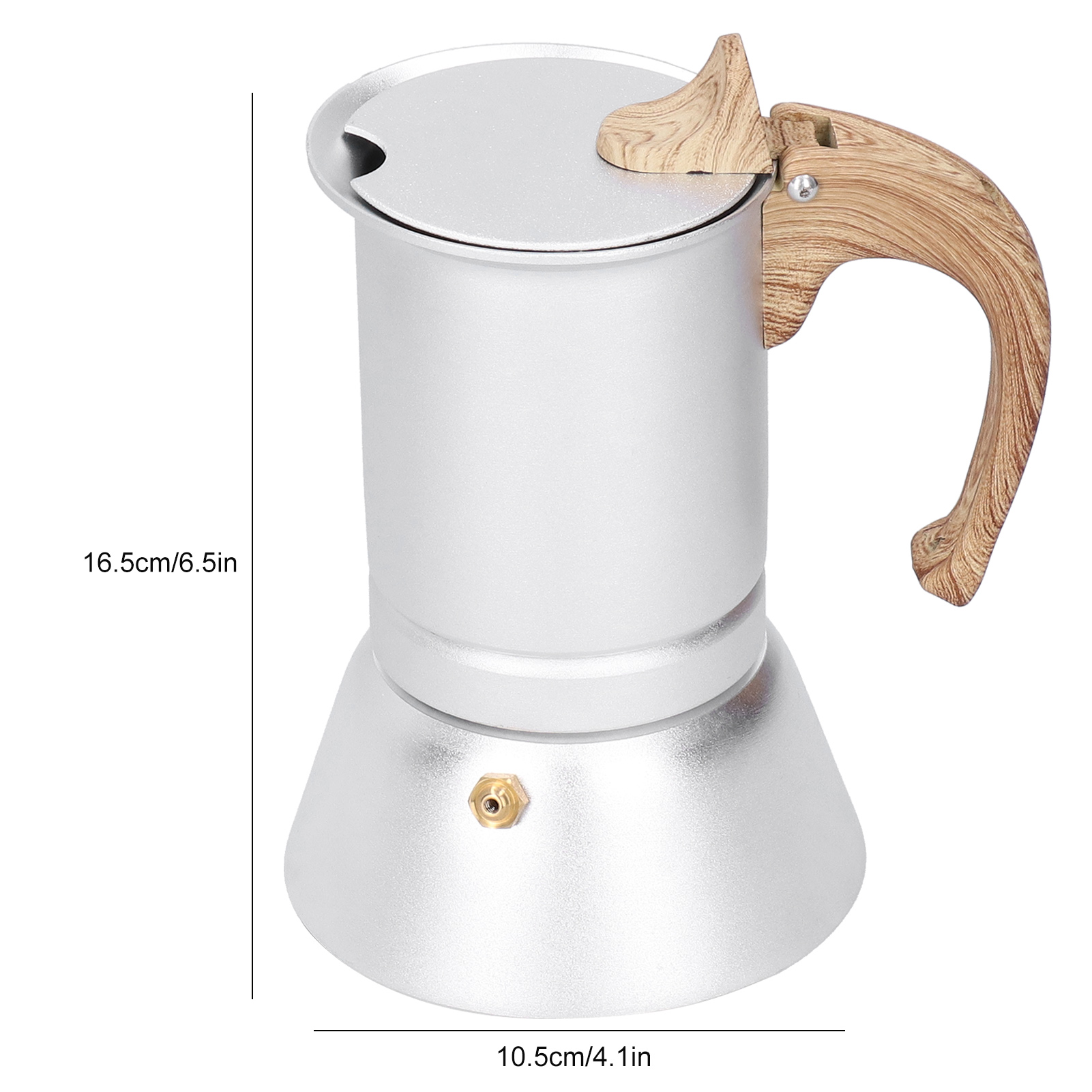Italienische Kaffeemaschine (150 Ml) Aus Edelstahl, Induktionsgeeignet – Wohnaccessoires