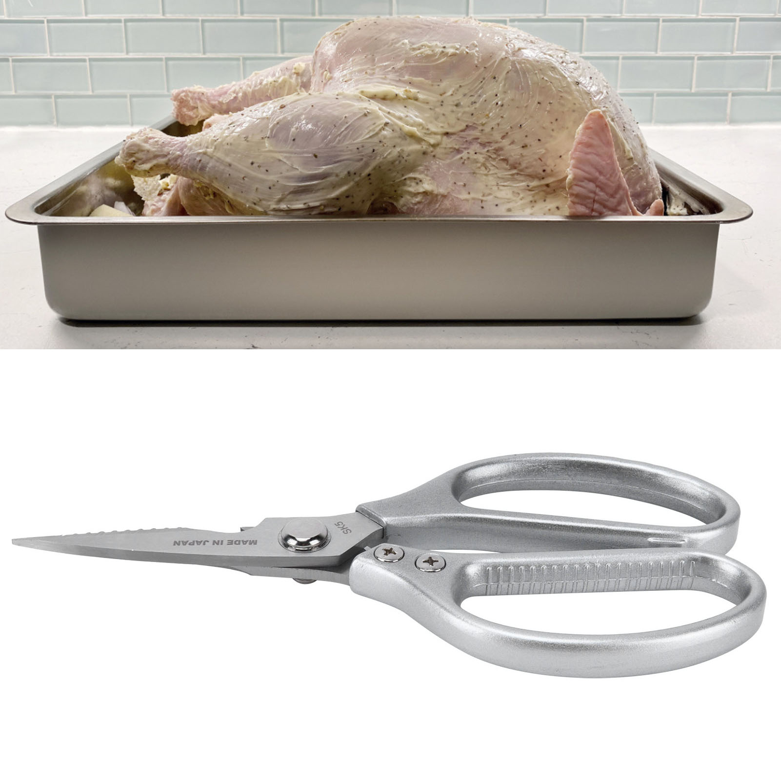 Knochenschere Aus Edelstahl, Robust Und Scharf, Für Geflügel, Fisch, Grillen Und Kochen.