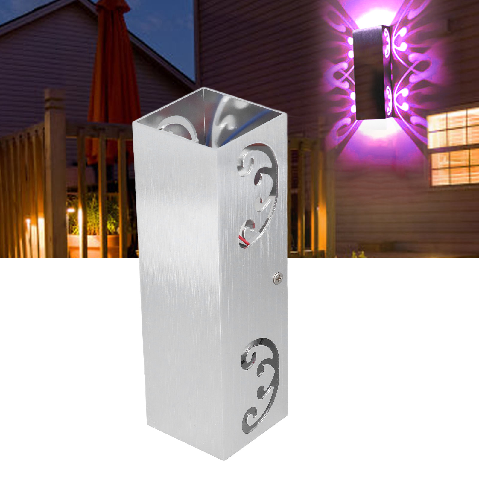 Doppelwandleuchte Aus Aluminium, 2 W Led, Schmetterlingsdesign, Ideal Für Flur, Schlafzimmer Oder Als Dekorative Lampe.