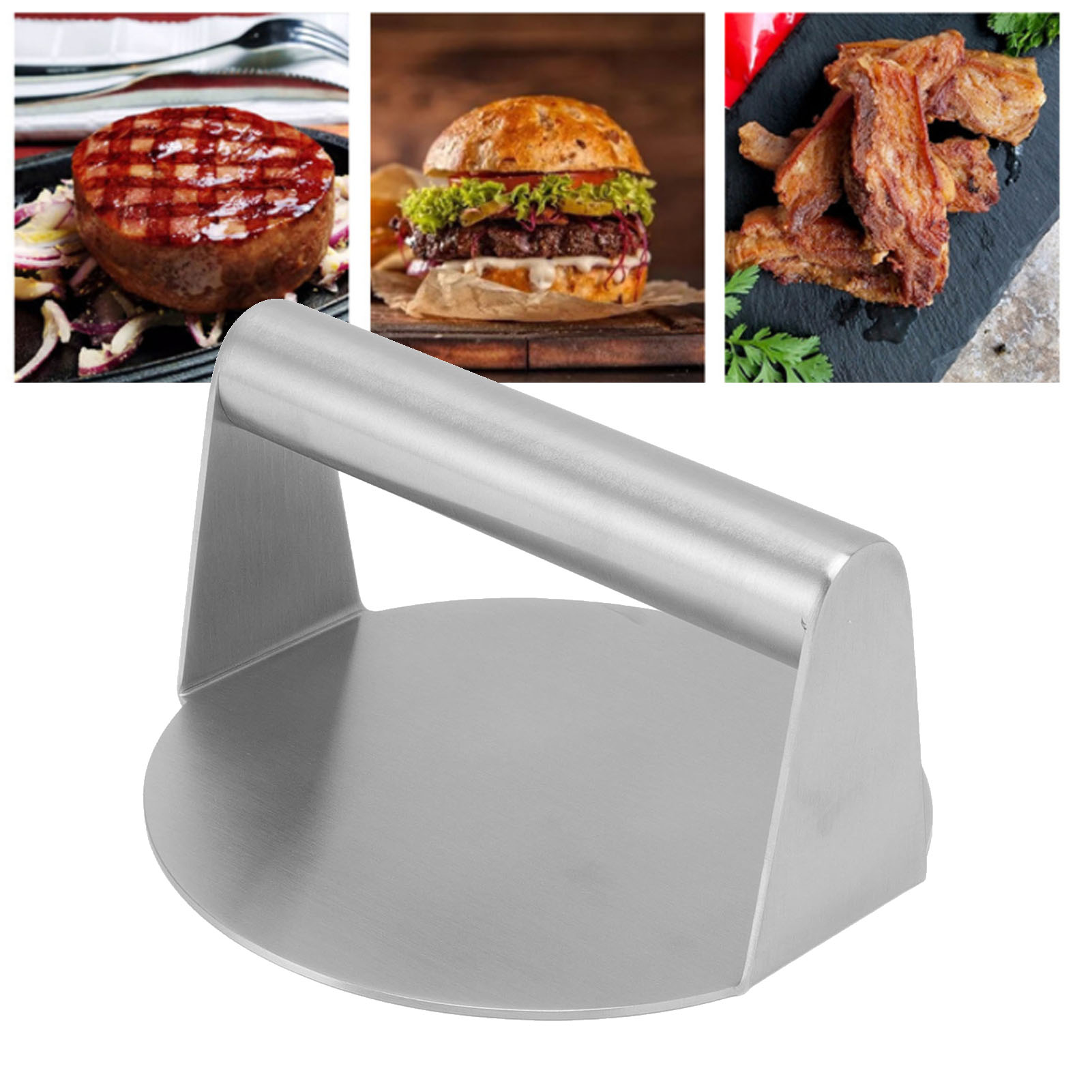 Fleischpresse Aus Edelstahl 304, Steakpresse, Hamburgerpresse, Speckpresse, Manuelle Fleischpresse, Grillpresse, Küchengerät