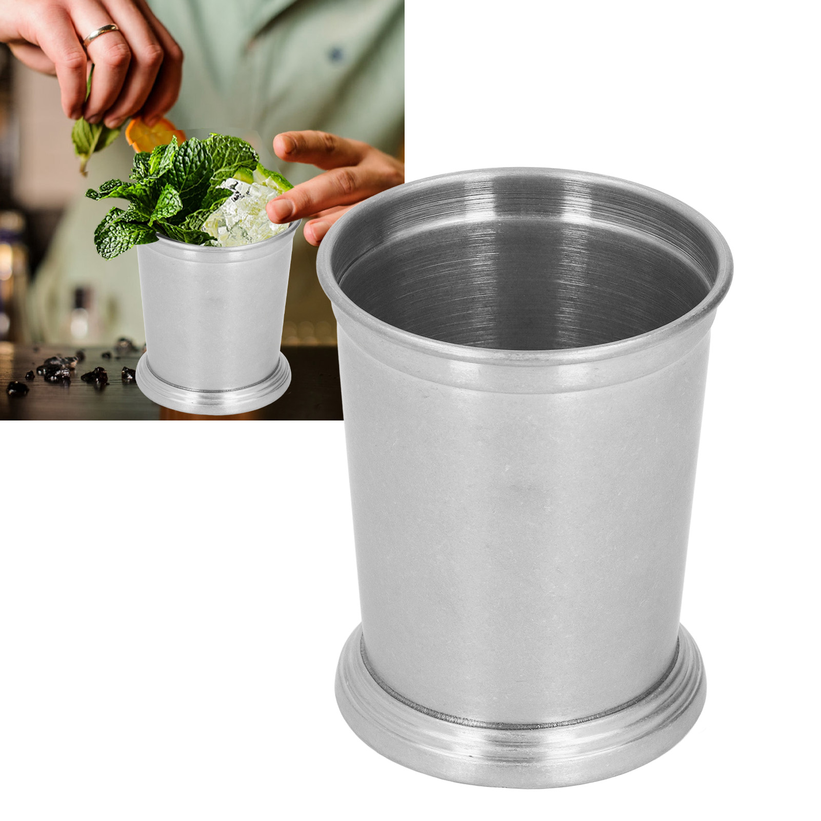 Vintage-cocktailbecher Aus Edelstahl 304 Mit Stabilem Boden, Ideal Für Die Hausbar Oder Zur Herstellung Von Old-fashioned-cocktailgläsern.
