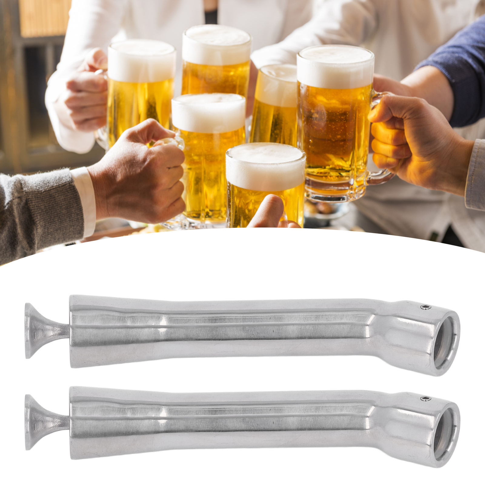Turbo-zapfhahn Aus Edelstahl Zur Reduzierung Von Bierschaum. Geeignet Für Verstellbare Bier- Und Kaffeezapfanlagen. Enthält 2 Entschäumer Und 1 Schraubenschlüssel.