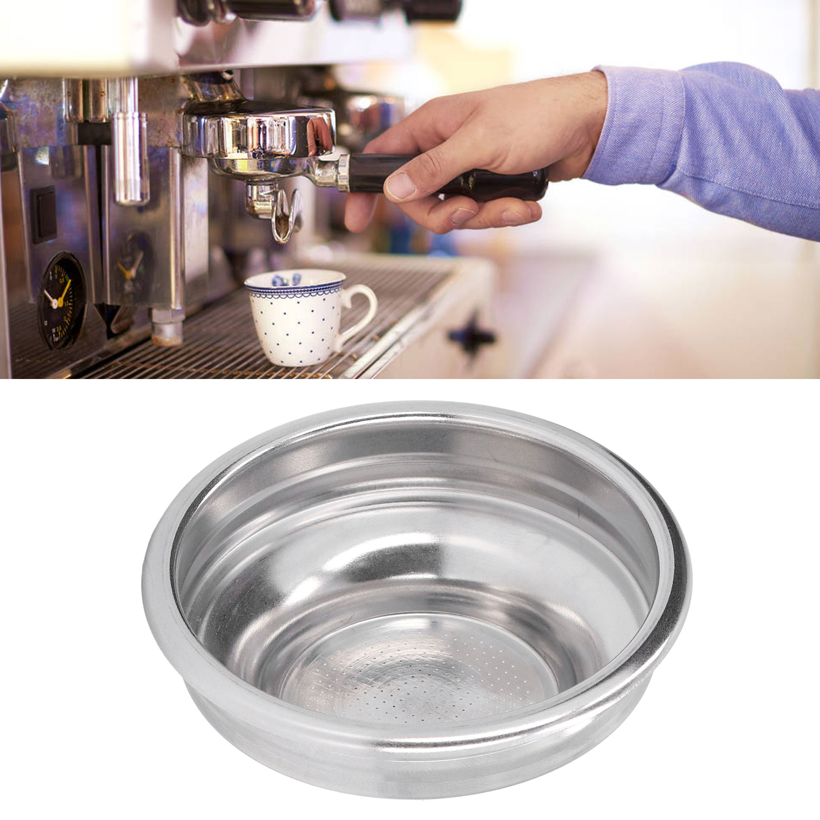 Filterhalter Für Halbautomatische Kaffeemaschine, 58 Mm Einzelne Kaffeeschale, Kaffeefilter, Edelstahl 304.