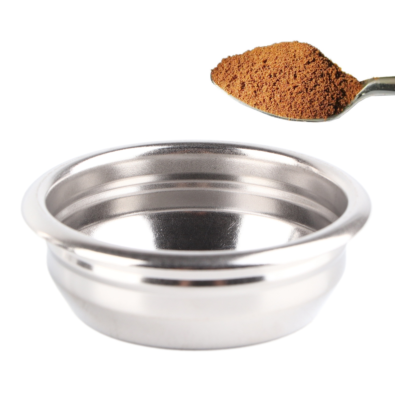Filterhalter Für Halbautomatische Kaffeemaschine, Doppelfilterhalter 58 Mm, Fassungsvermögen 22 G, Kaffeefilter Aus Edelstahl 304, Doppelfilterhalter 58 Mm, Rechtwinklig.
