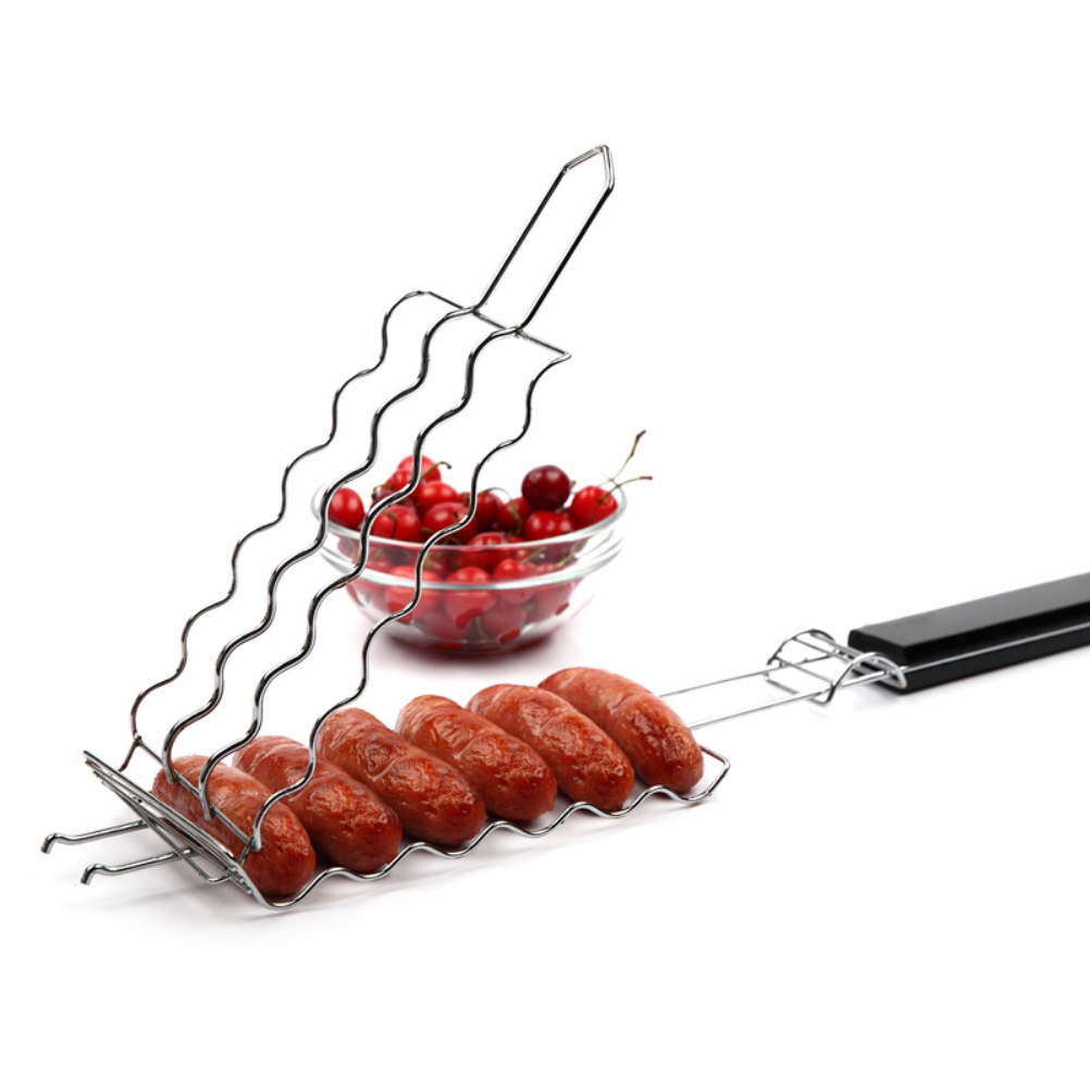 Grillbesteck, Wurstzange, Silber A