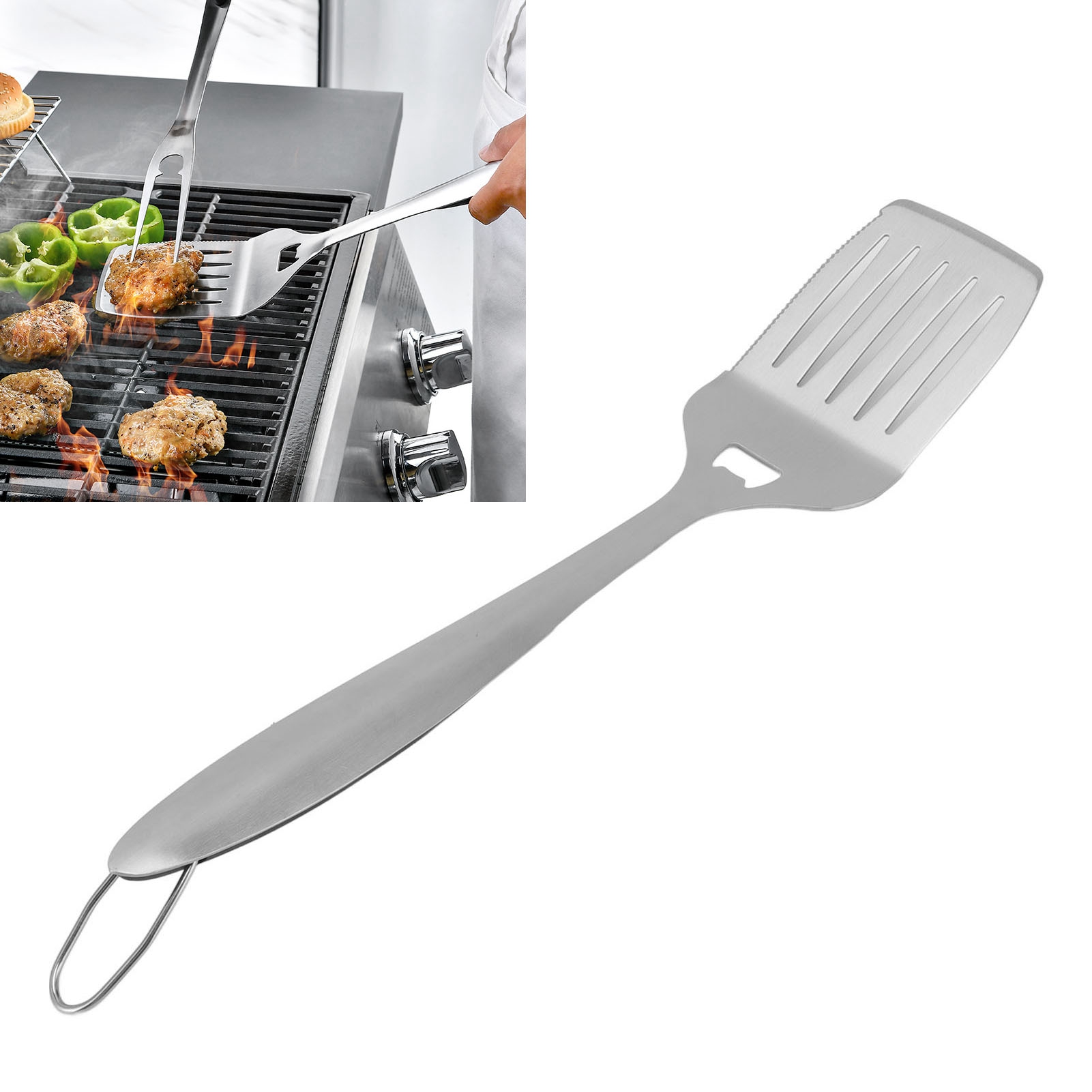 45 Cm Langes Grillbesteck Aus Edelstahl Für Den Außenbereich