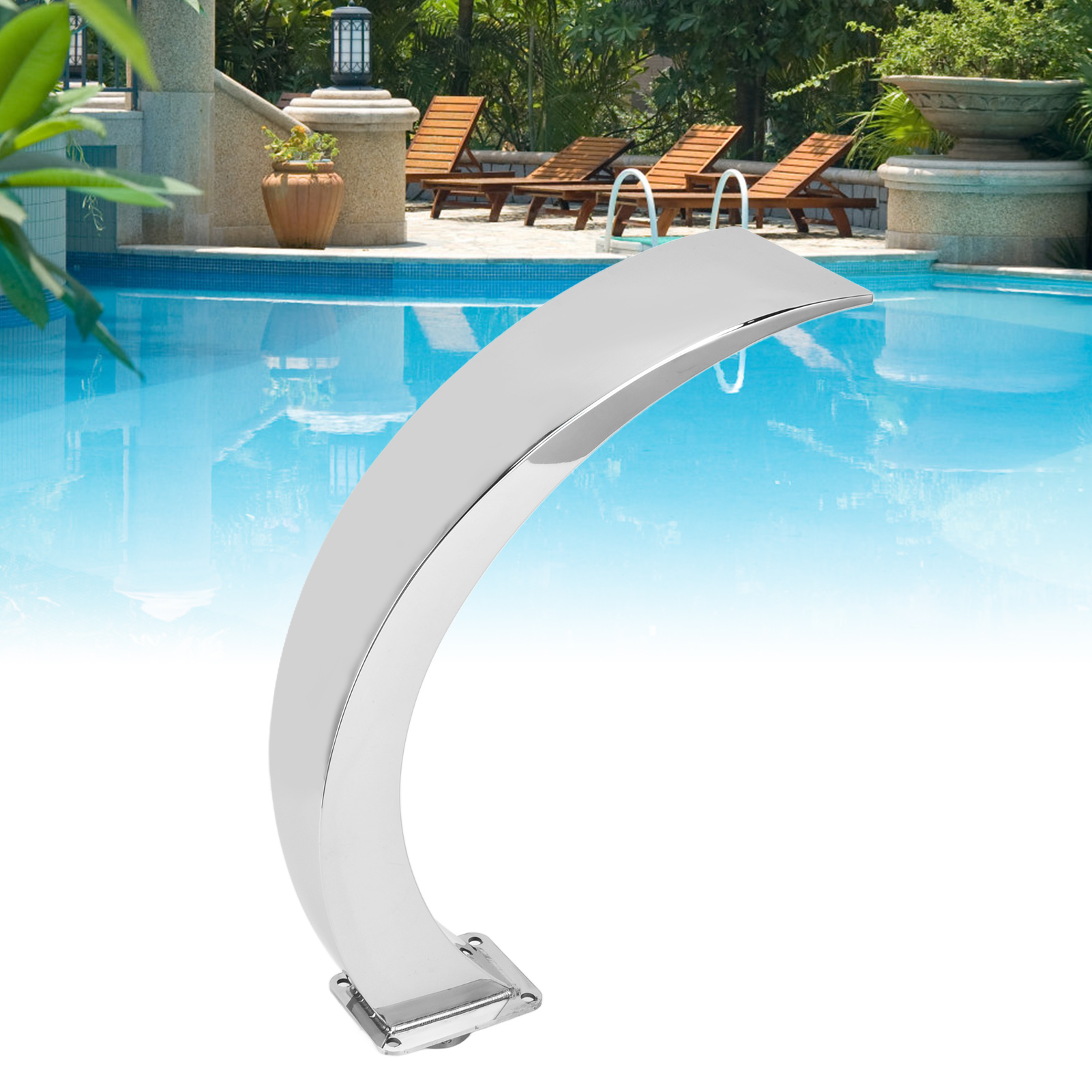 G1 Pool-/spa-springbrunnen Mit Innengewinde, Gebogenem Kaskadenauslauf, Aus Edelstahl 304, Floodway-springbrunnenkopf.