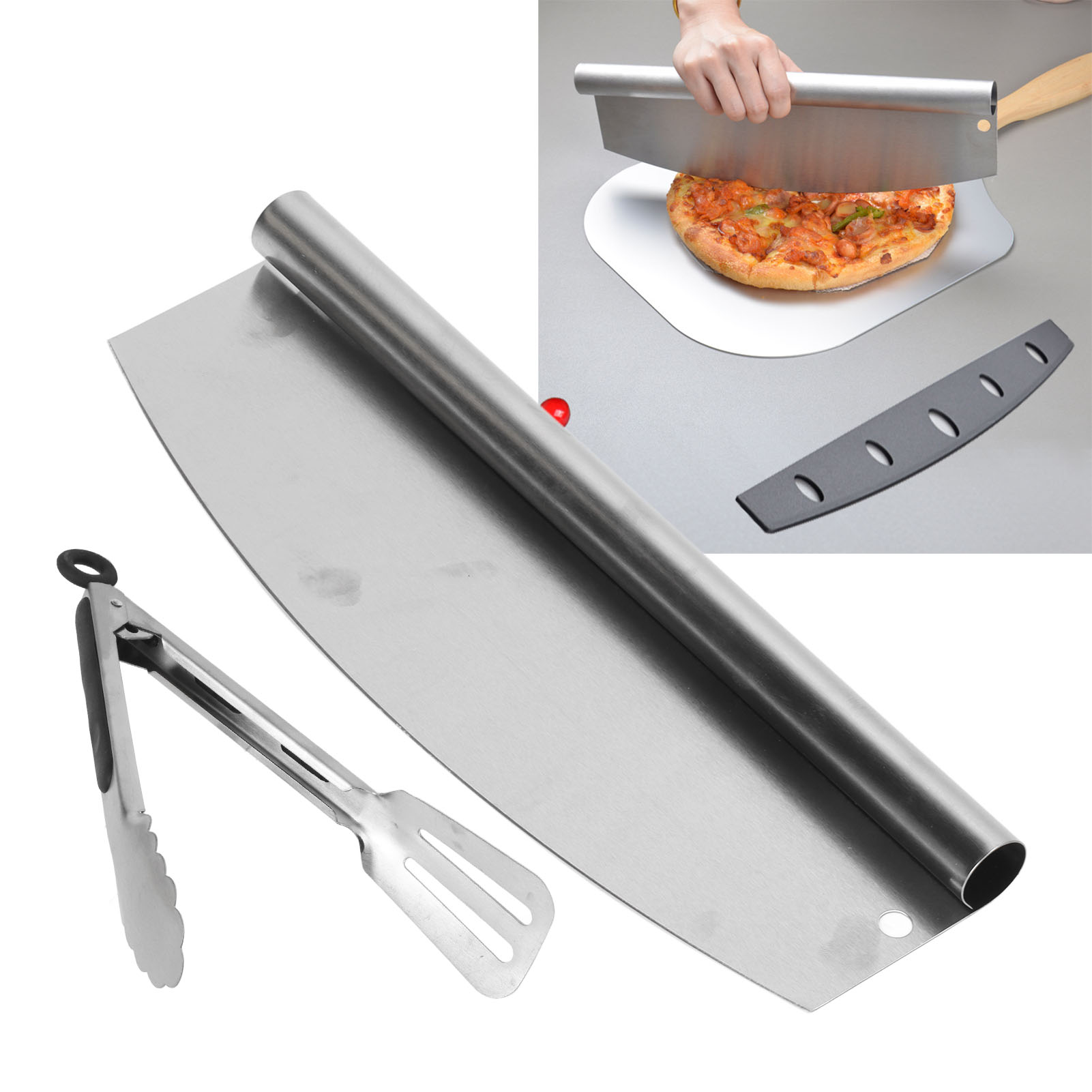 Pizzaschneider + Pizzazange, Pizzabesteck-set